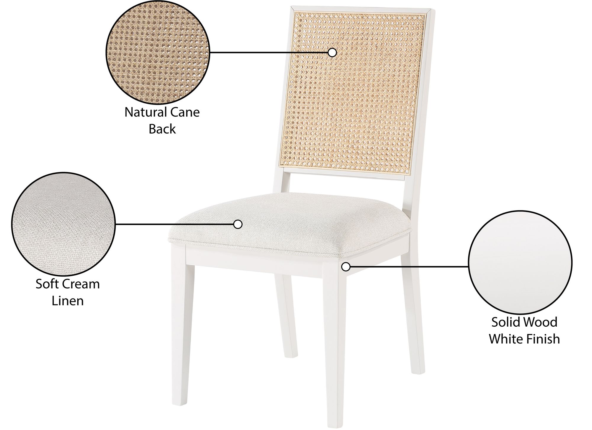 Butterfly Linen Fabric Dining Chair