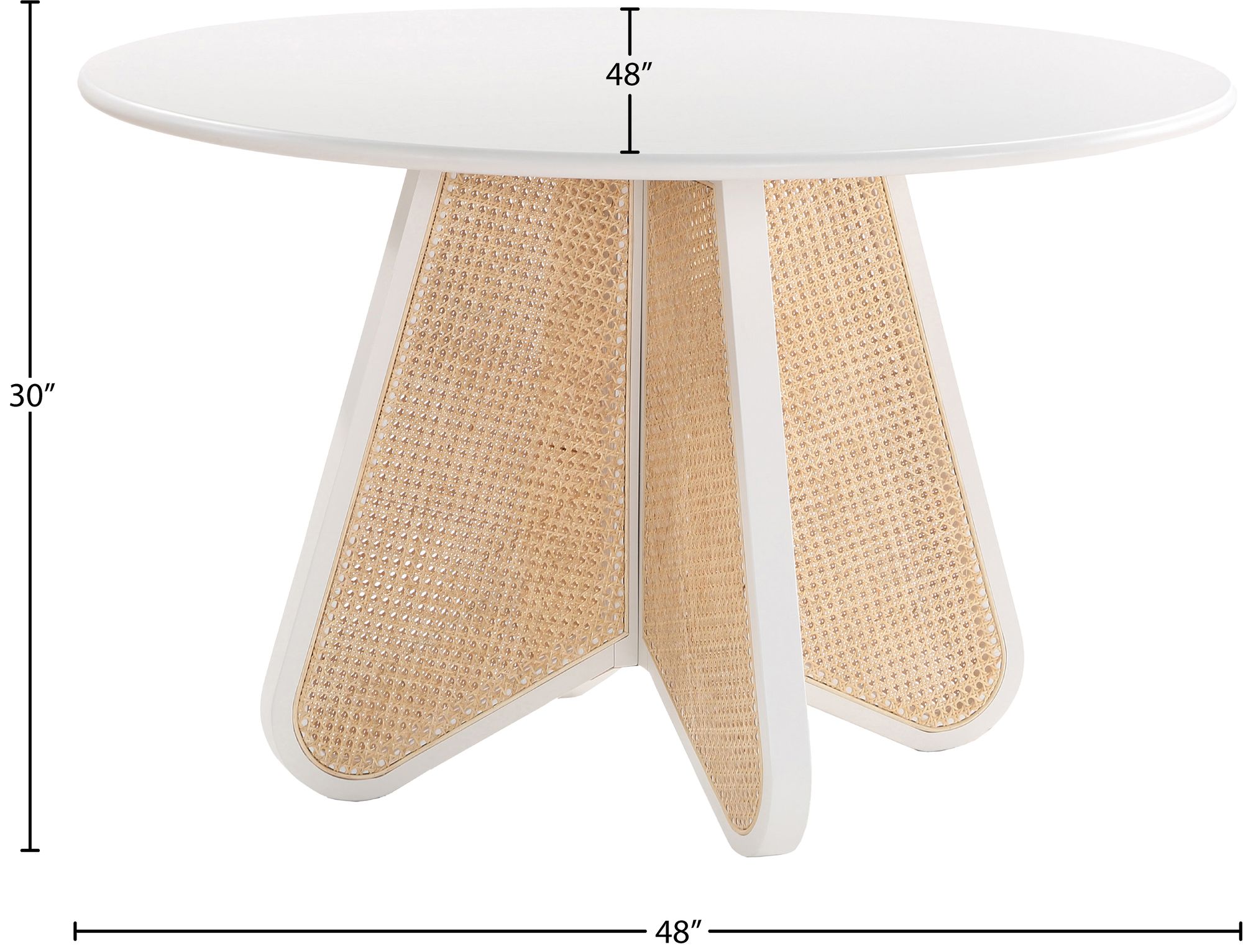 Butterfly 48" Round Oak Veneer Dining Table