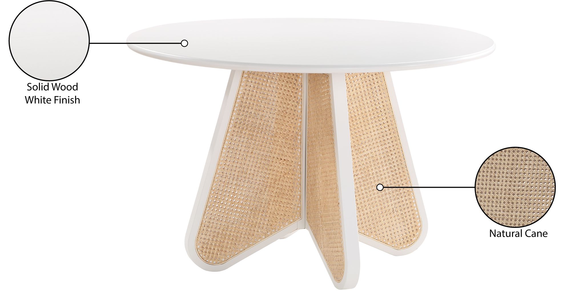 Butterfly 48" Round Oak Veneer Dining Table