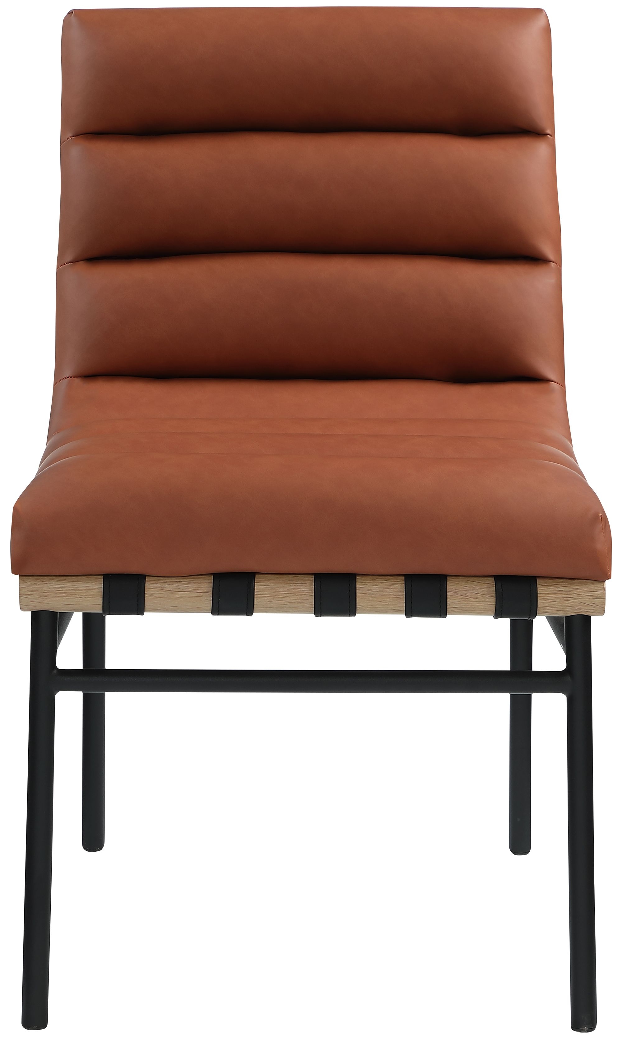 Burke Boucle Fabric Dining Chair with Matte Black Metal Frame