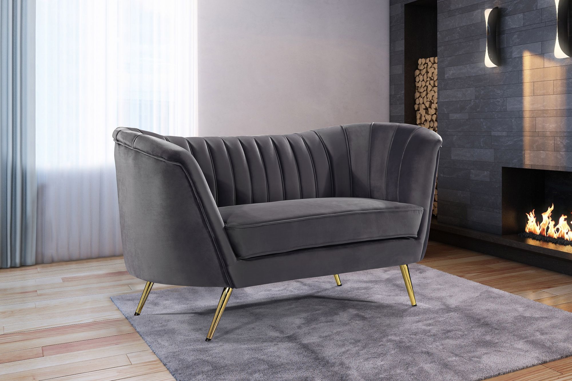 Margo Velvet Loveseat