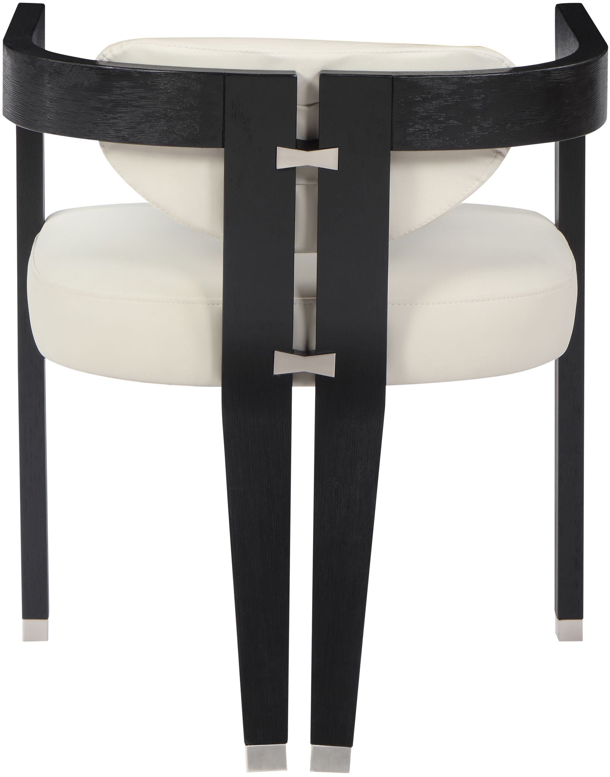 Carlyle Faux Leather Dining Chair with Solid Wood Brushed Black Frame