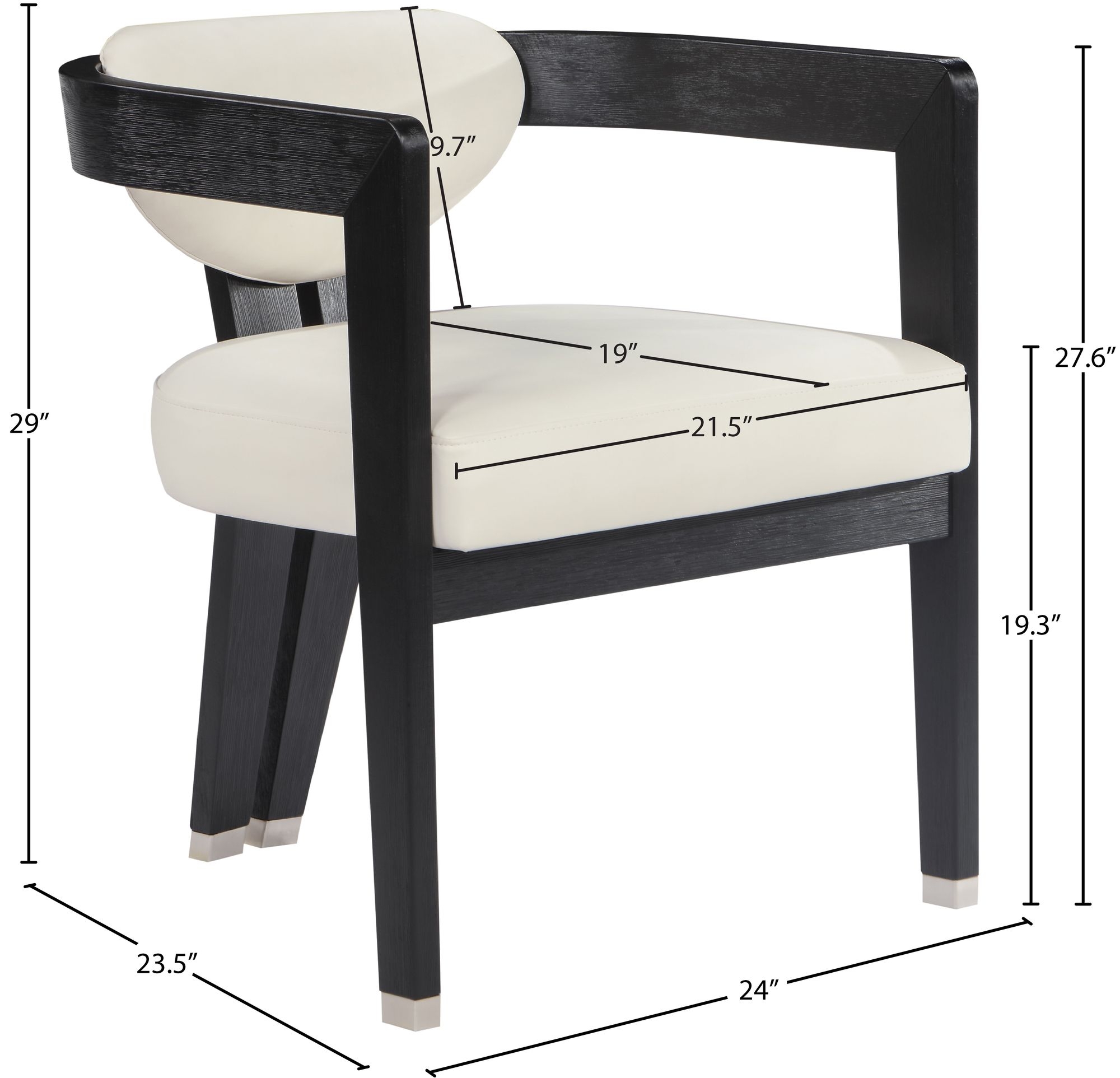 Carlyle Faux Leather Dining Chair with Solid Wood Frame