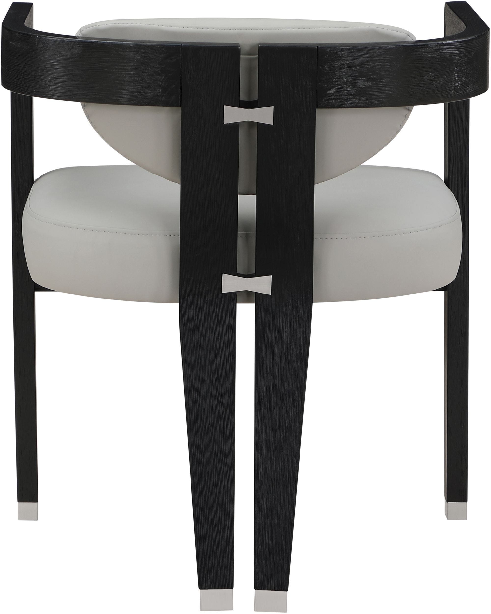 Carlyle Faux Leather Dining Chair with Solid Wood Brushed Black Frame