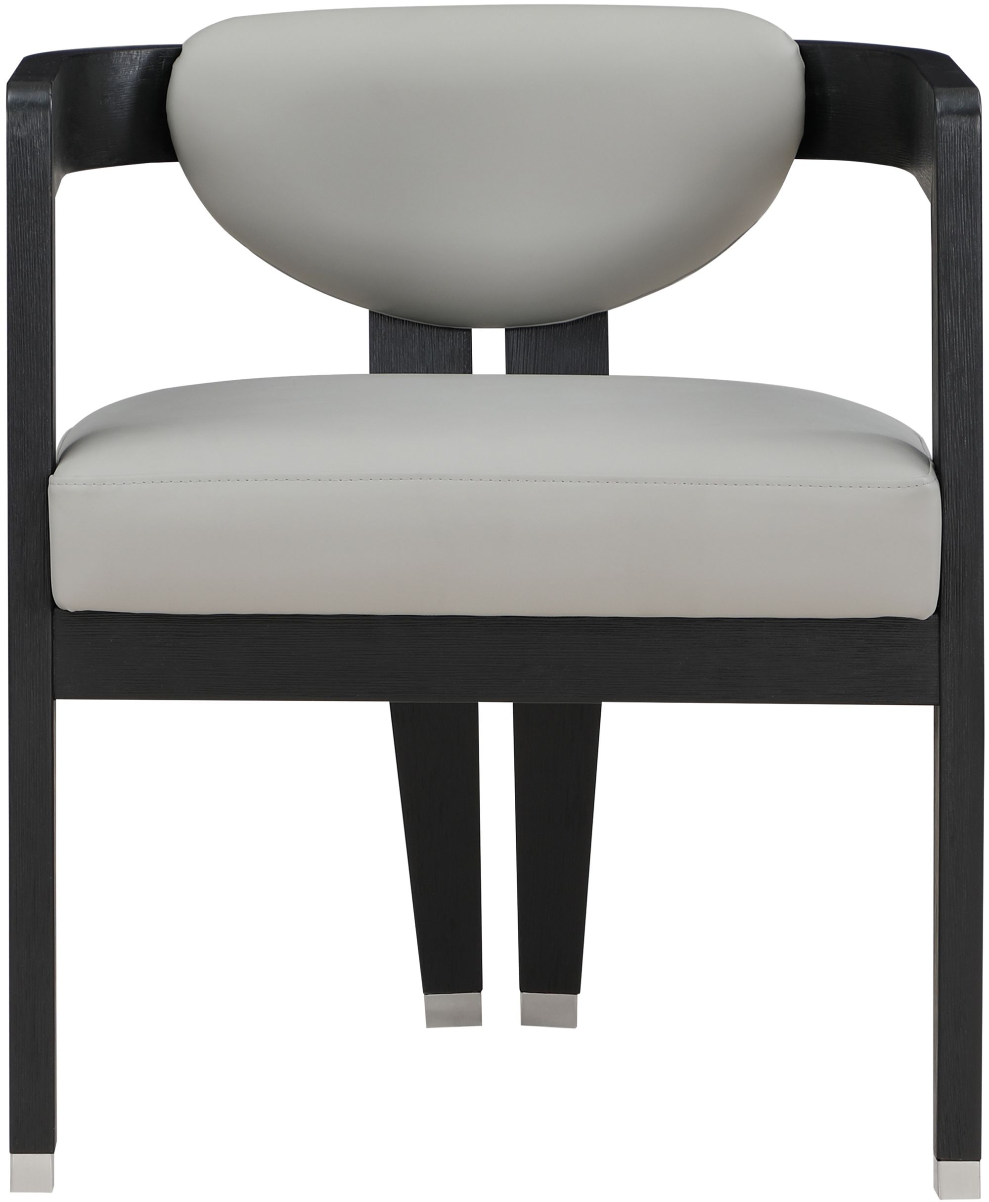 Carlyle Faux Leather Dining Chair with Solid Wood Brushed Black Frame
