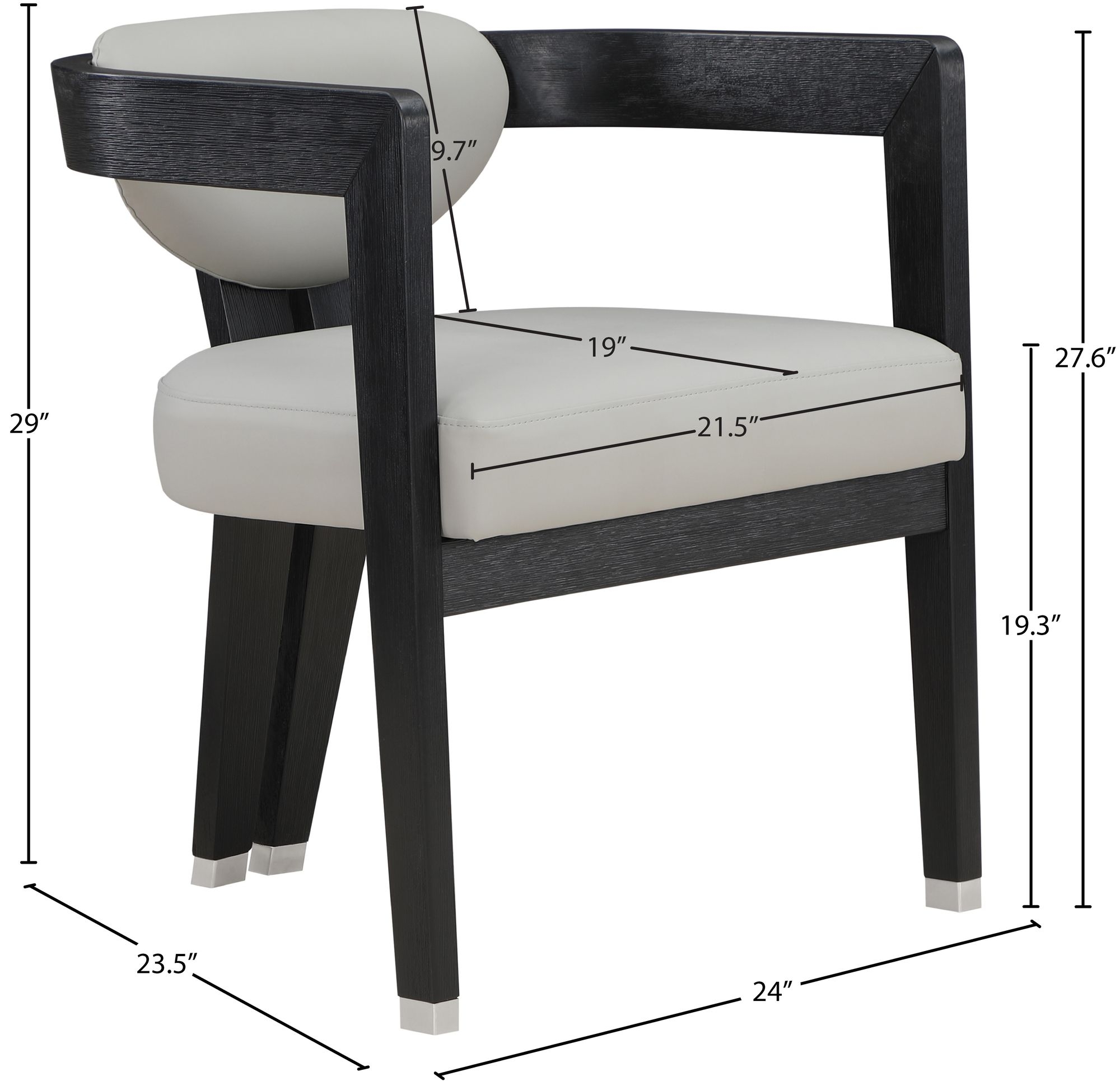 Carlyle Faux Leather Dining Chair with Solid Wood Frame