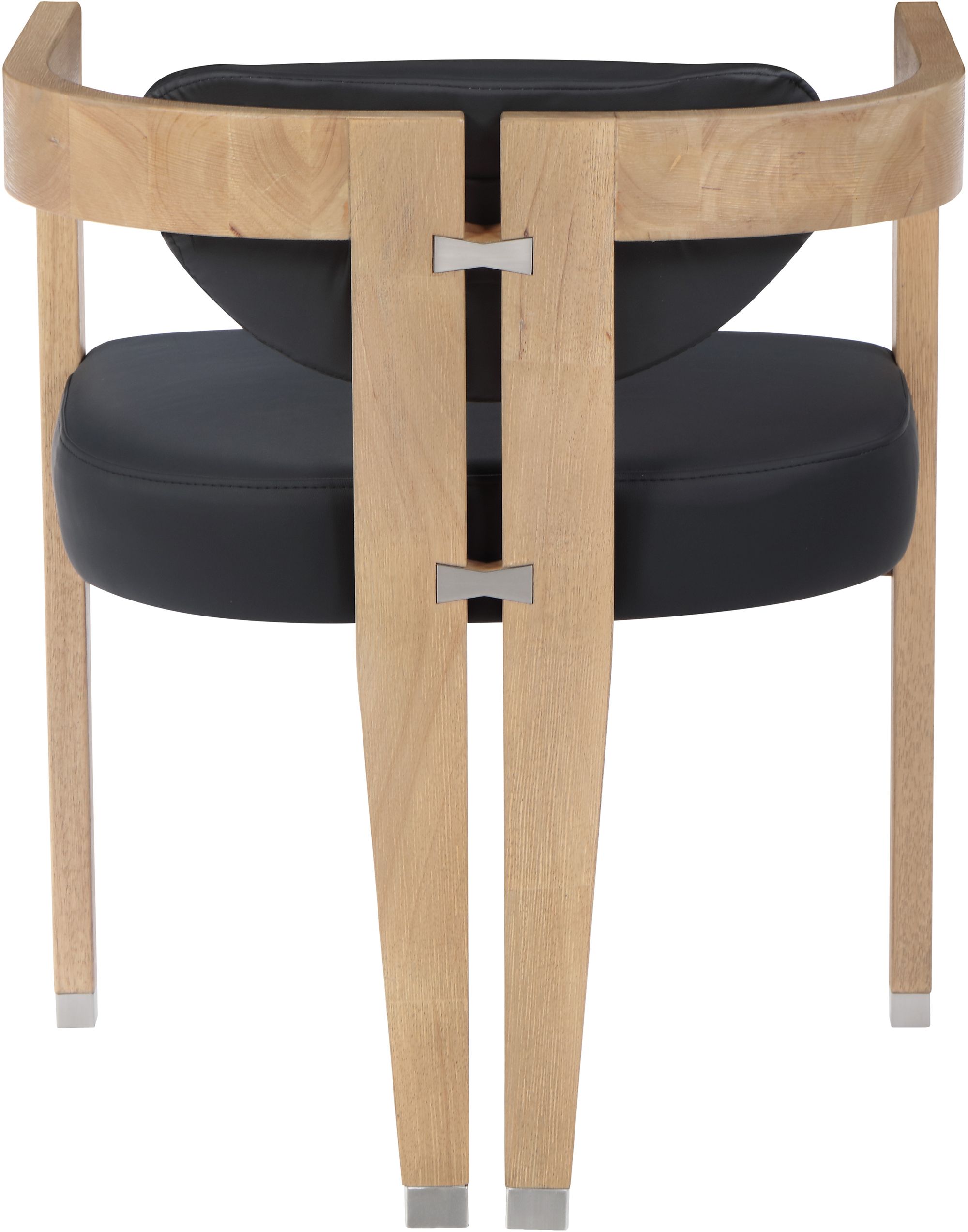 Carlyle Faux Leather Dining Chair with Solid Wood Natural Frame