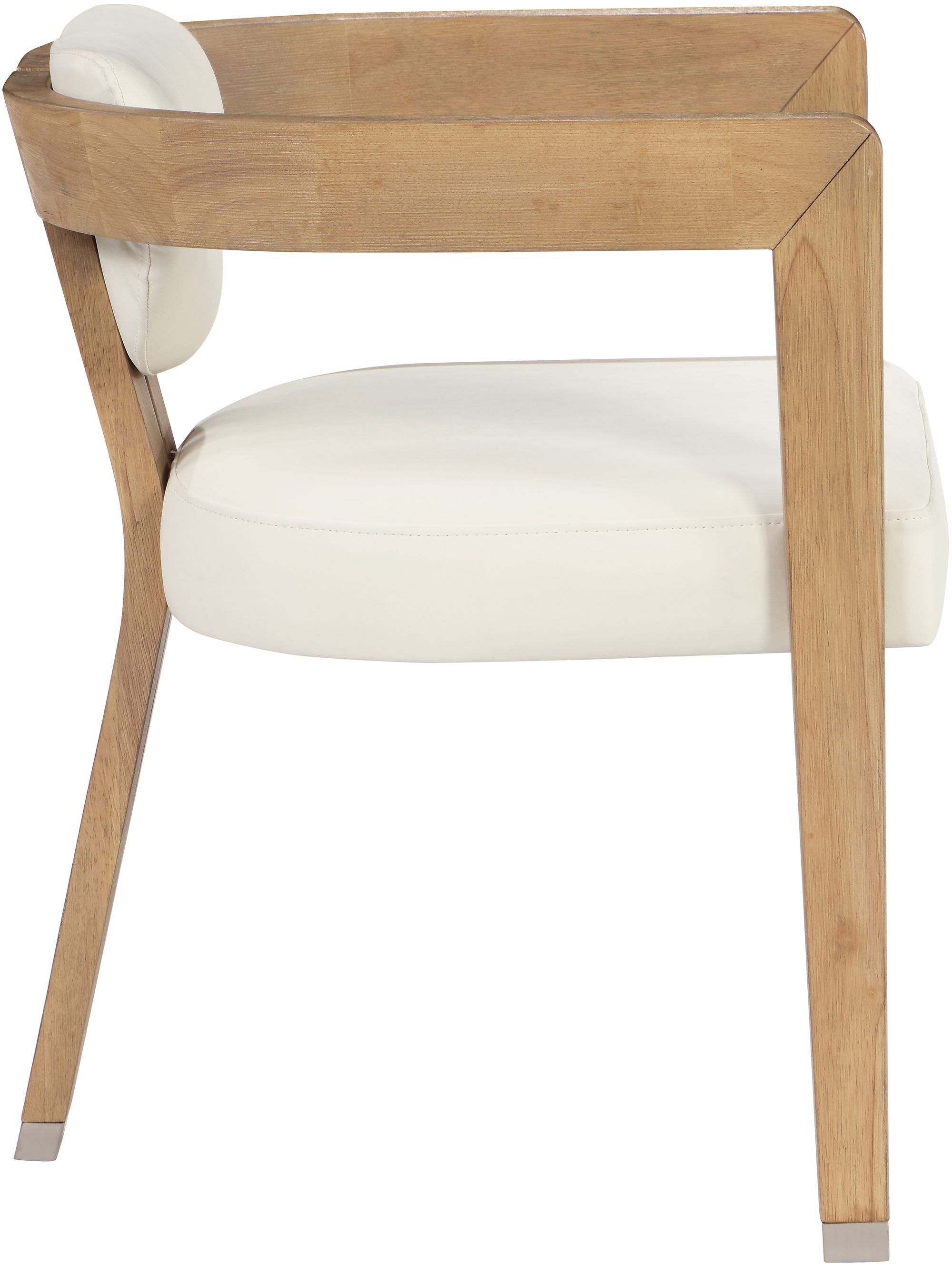 Carlyle Faux Leather Dining Chair with Solid Wood Natural Frame