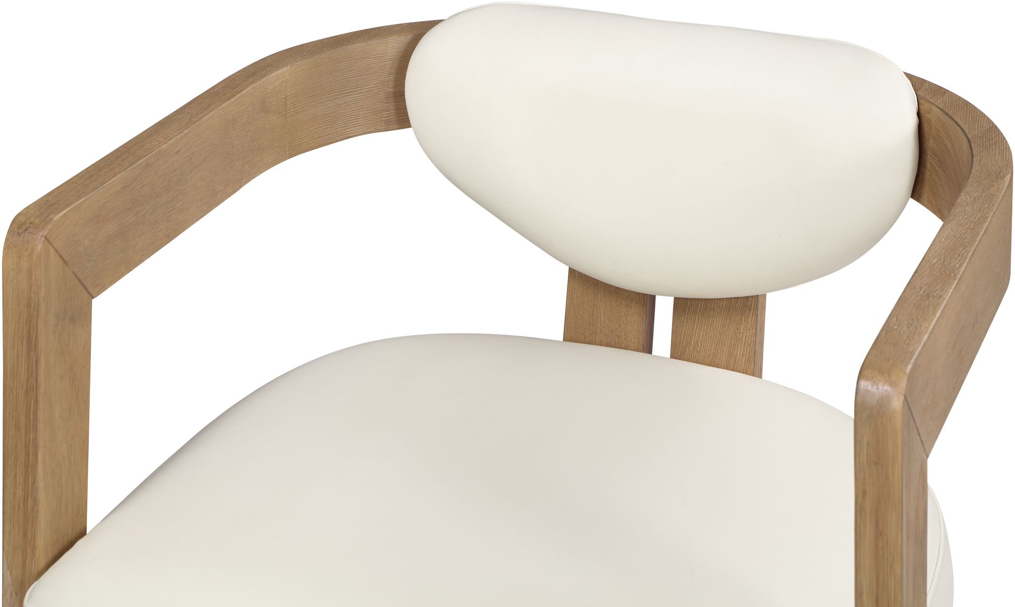 Carlyle Faux Leather Dining Chair with Solid Wood Natural Frame