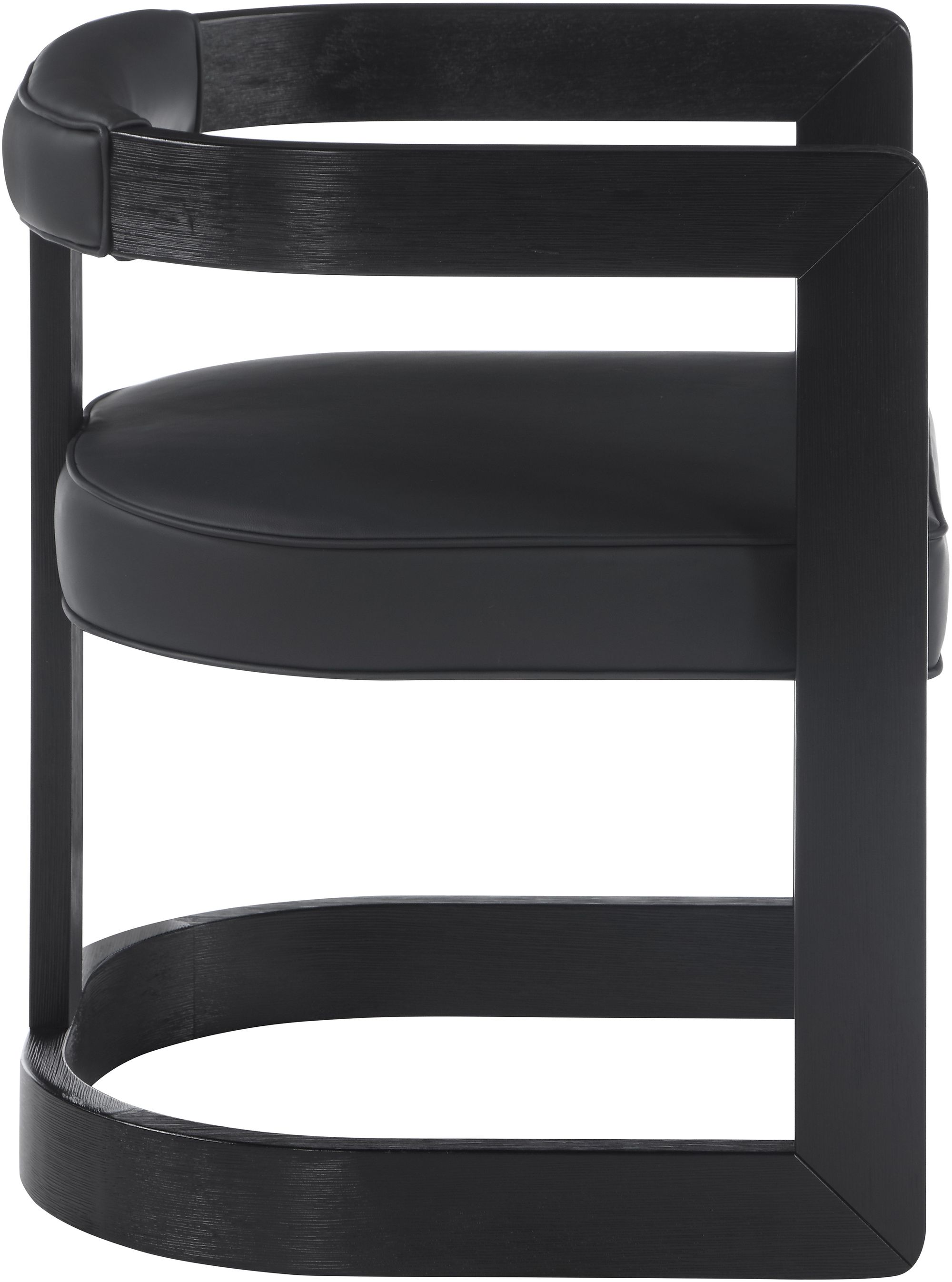 Manchester Faux Leather Dining Chair with Solid Wood Frame