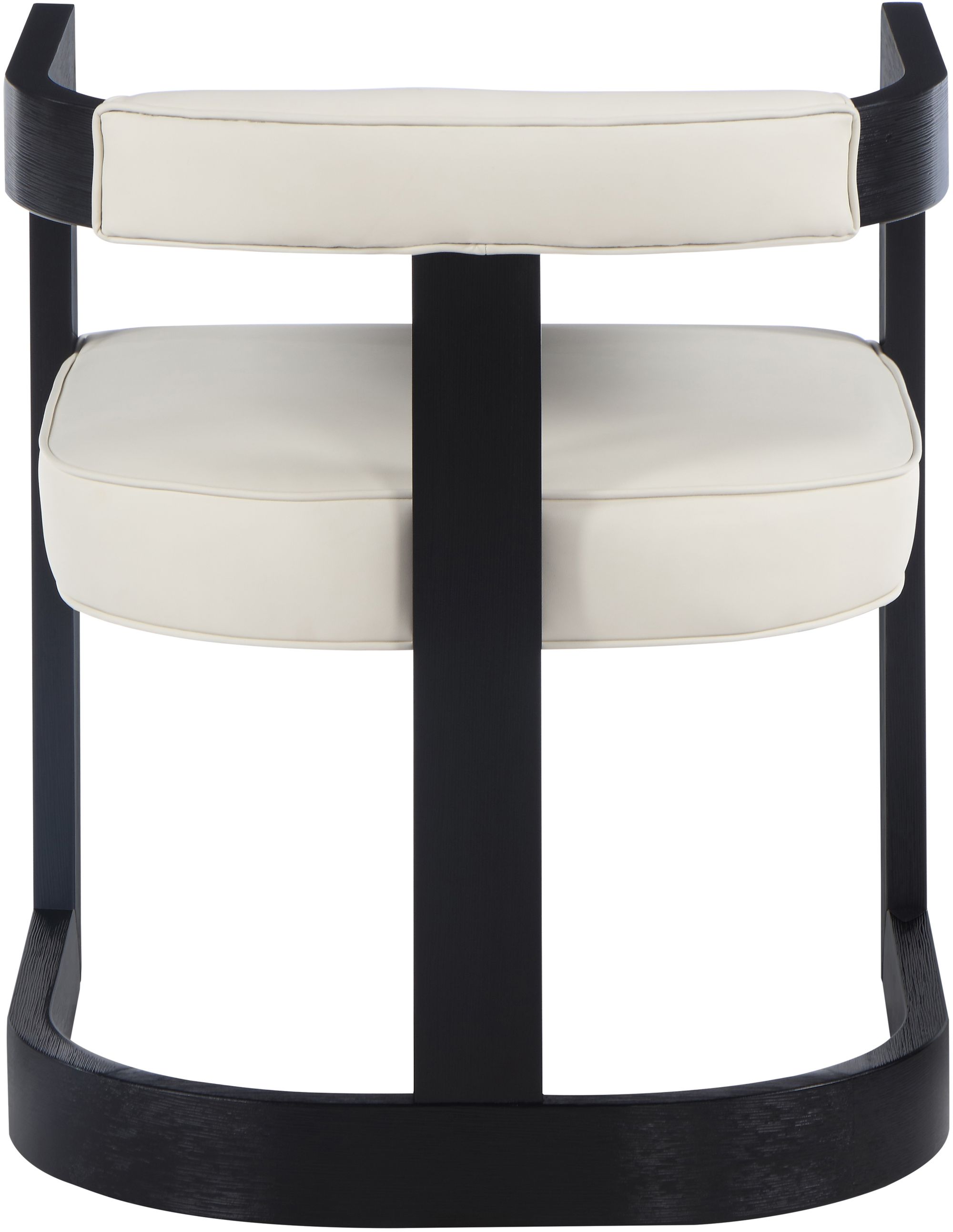Manchester Faux Leather Dining Chair with Solid Wood Black Frame