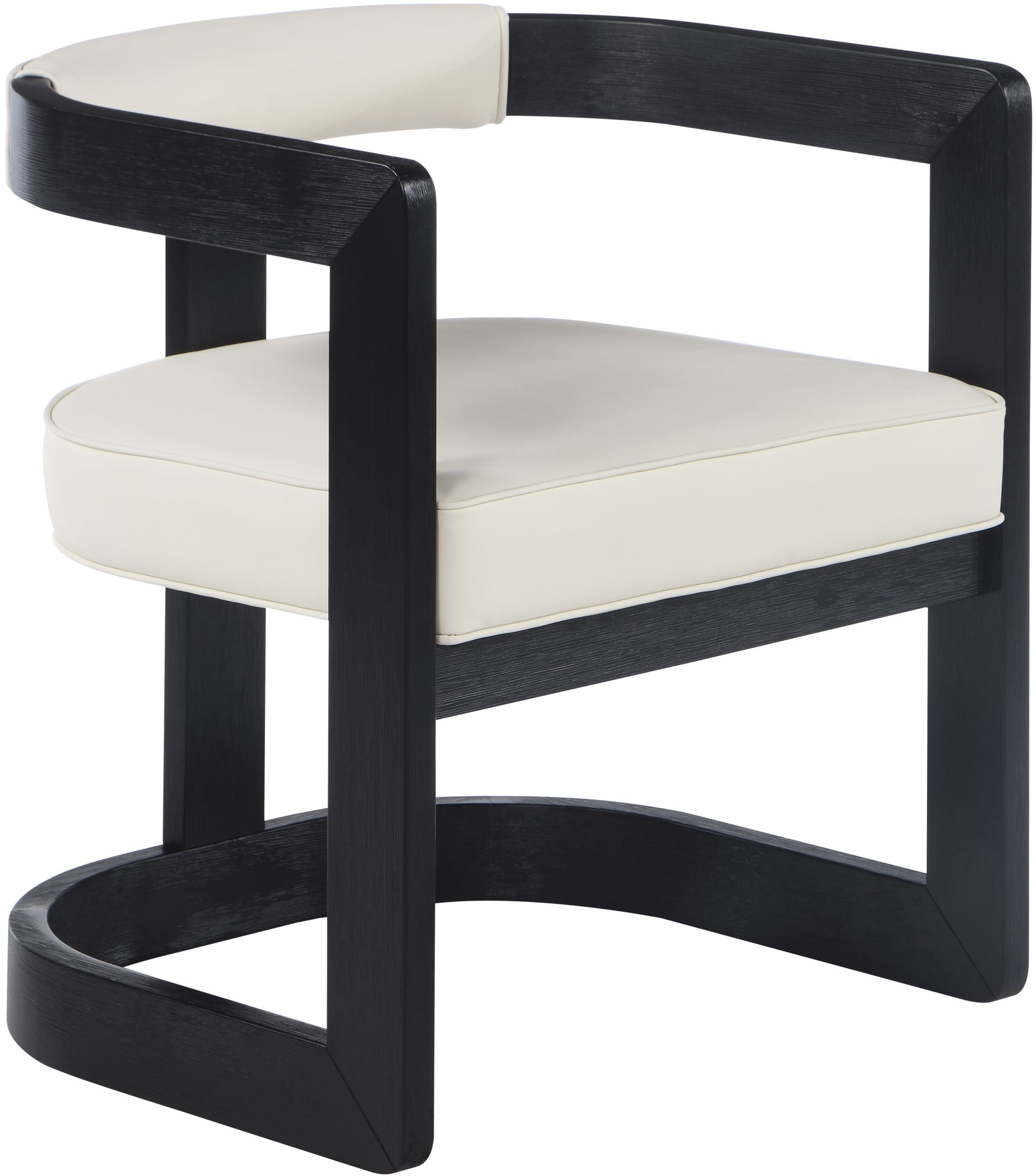 Manchester Faux Leather Dining Chair with Solid Wood Frame