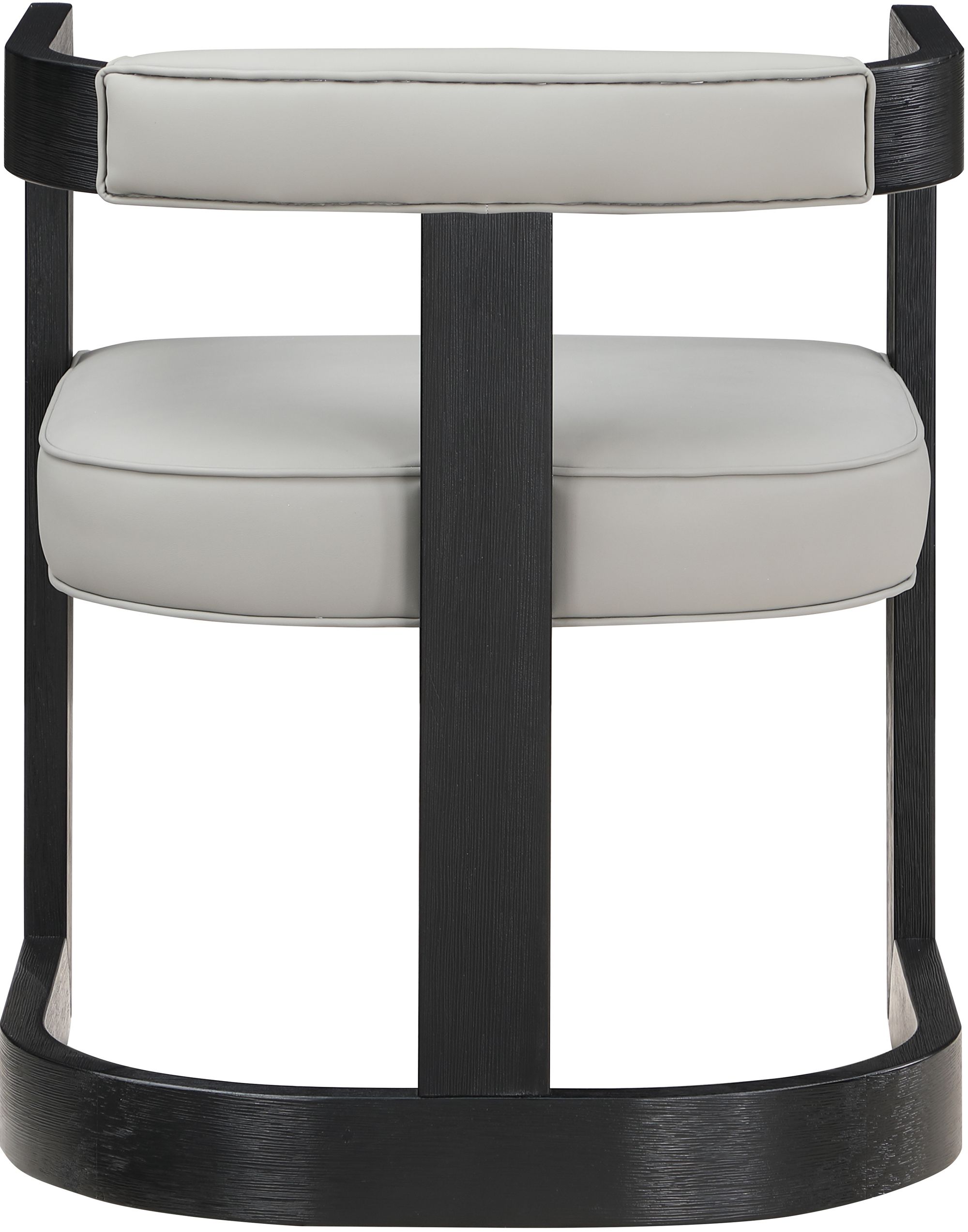 Manchester Faux Leather Dining Chair with Solid Wood Black Frame