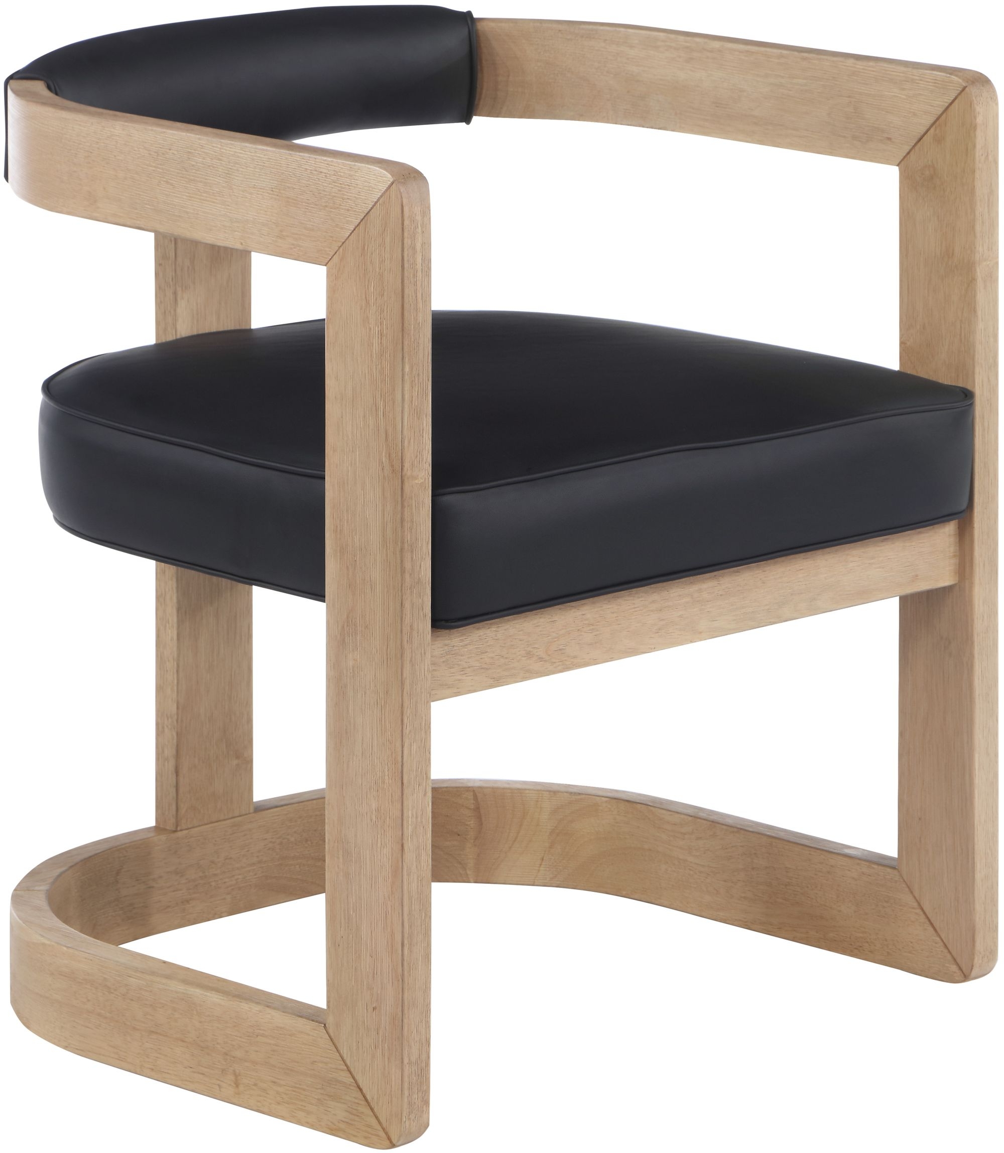 Manchester Faux Leather Dining Chair with Solid Wood Frame