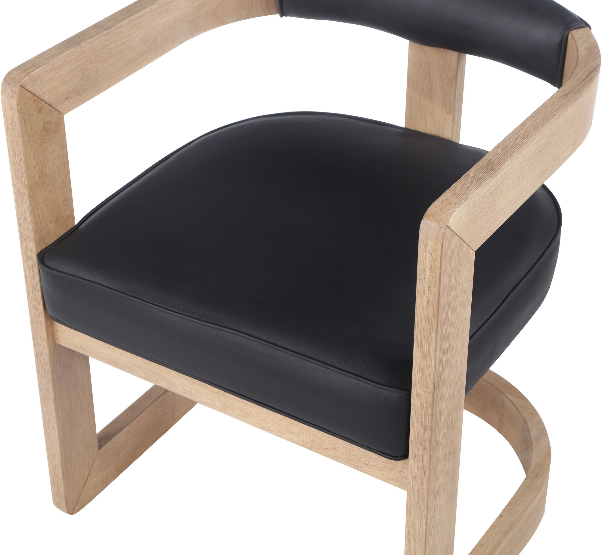 Manchester Faux Leather Dining Chair with Solid Wood Frame