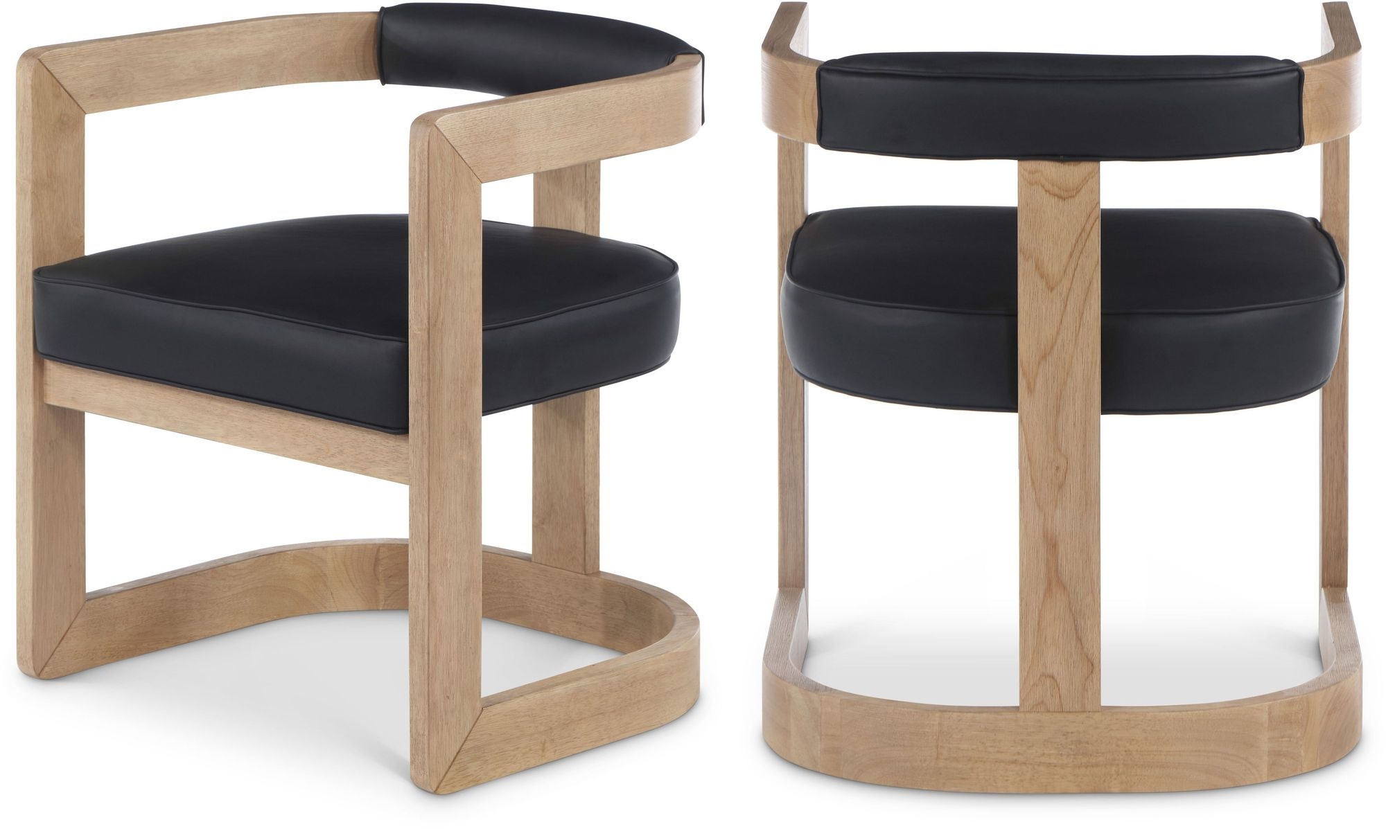 Manchester Faux Leather Dining Chair with Solid Wood Frame