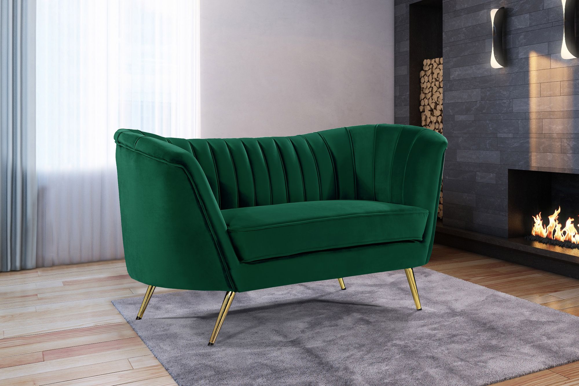 Margo Velvet Loveseat