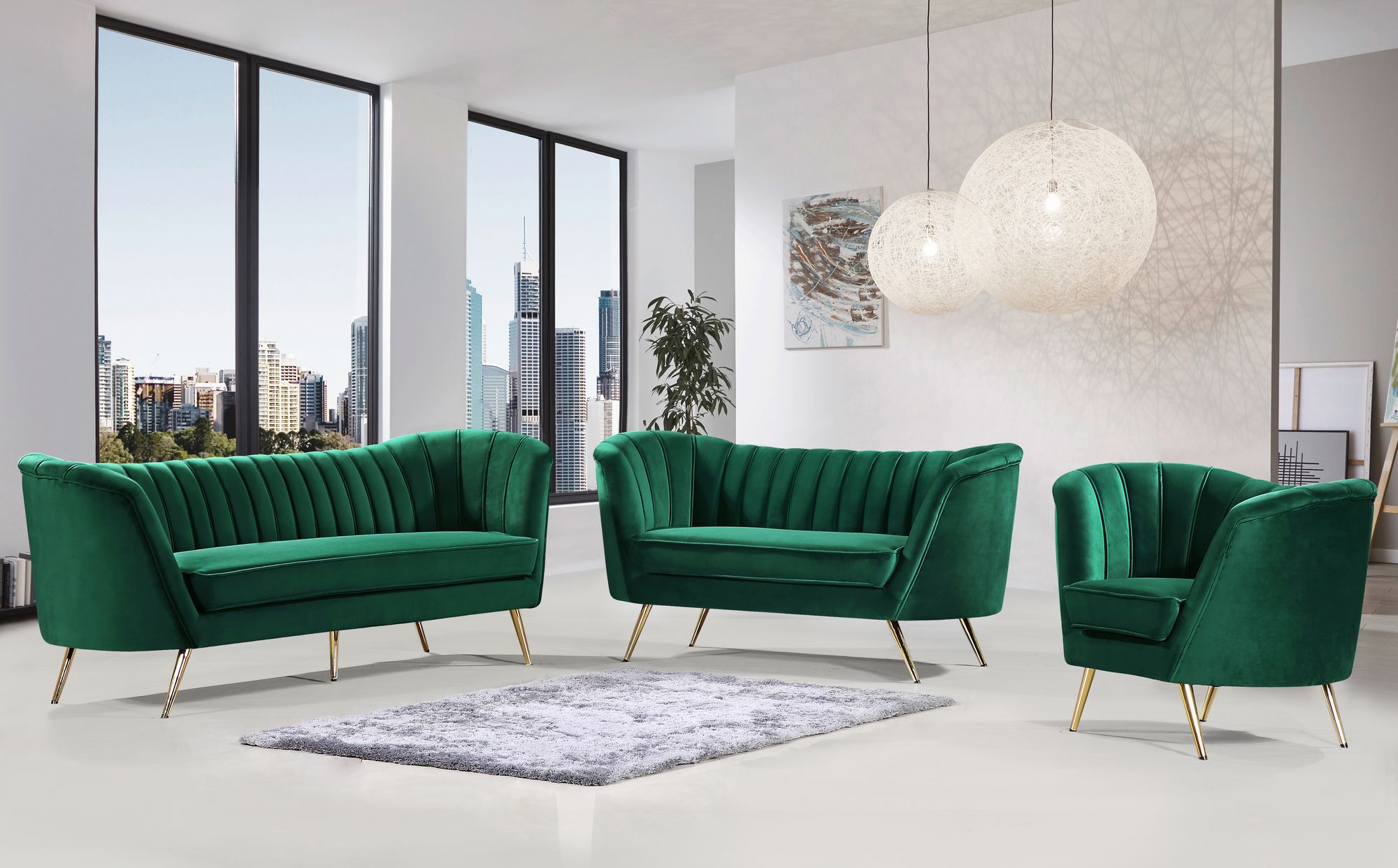Margo Velvet Loveseat