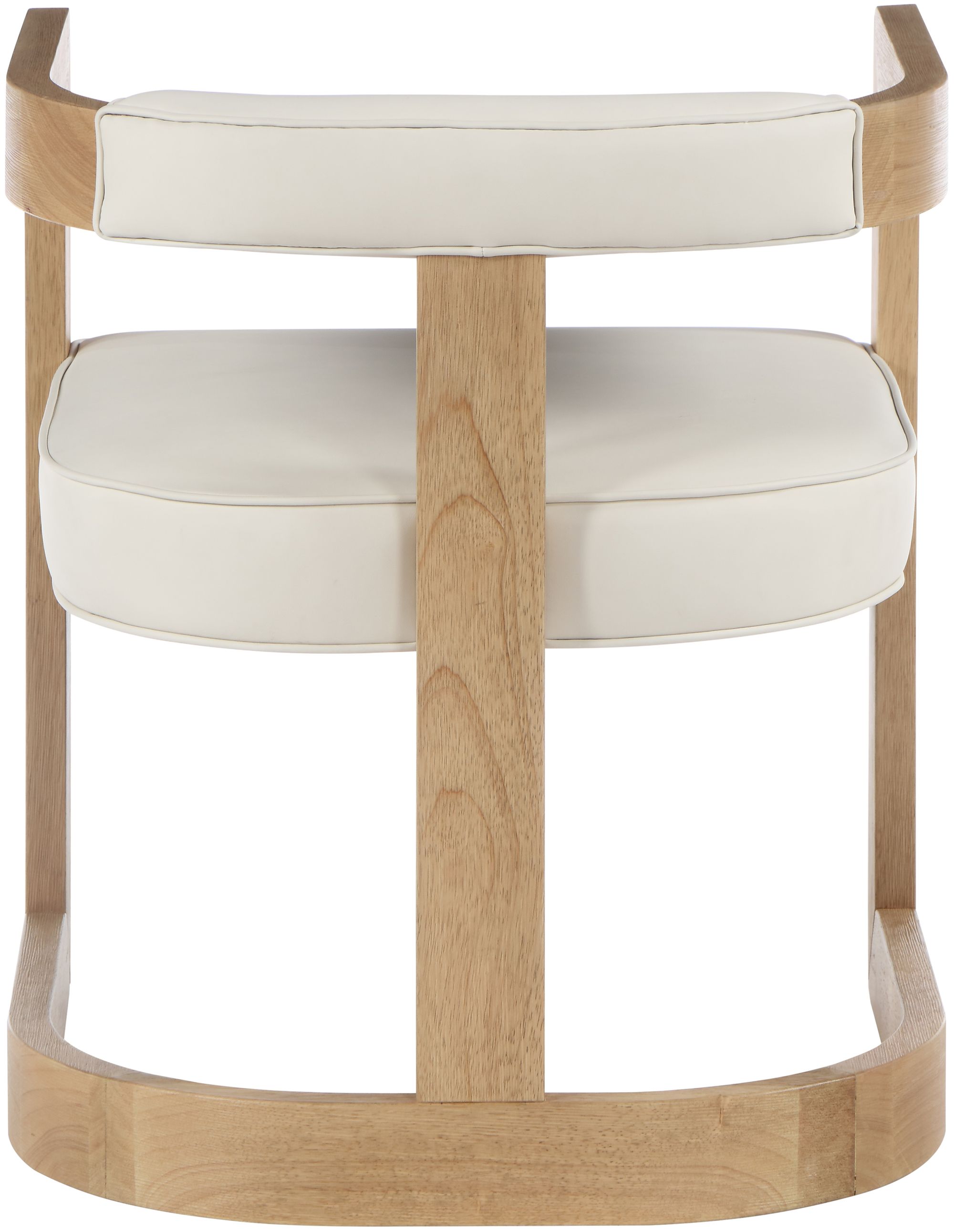 Manchester Faux Leather Dining Chair with Solid Wood Natural Frame