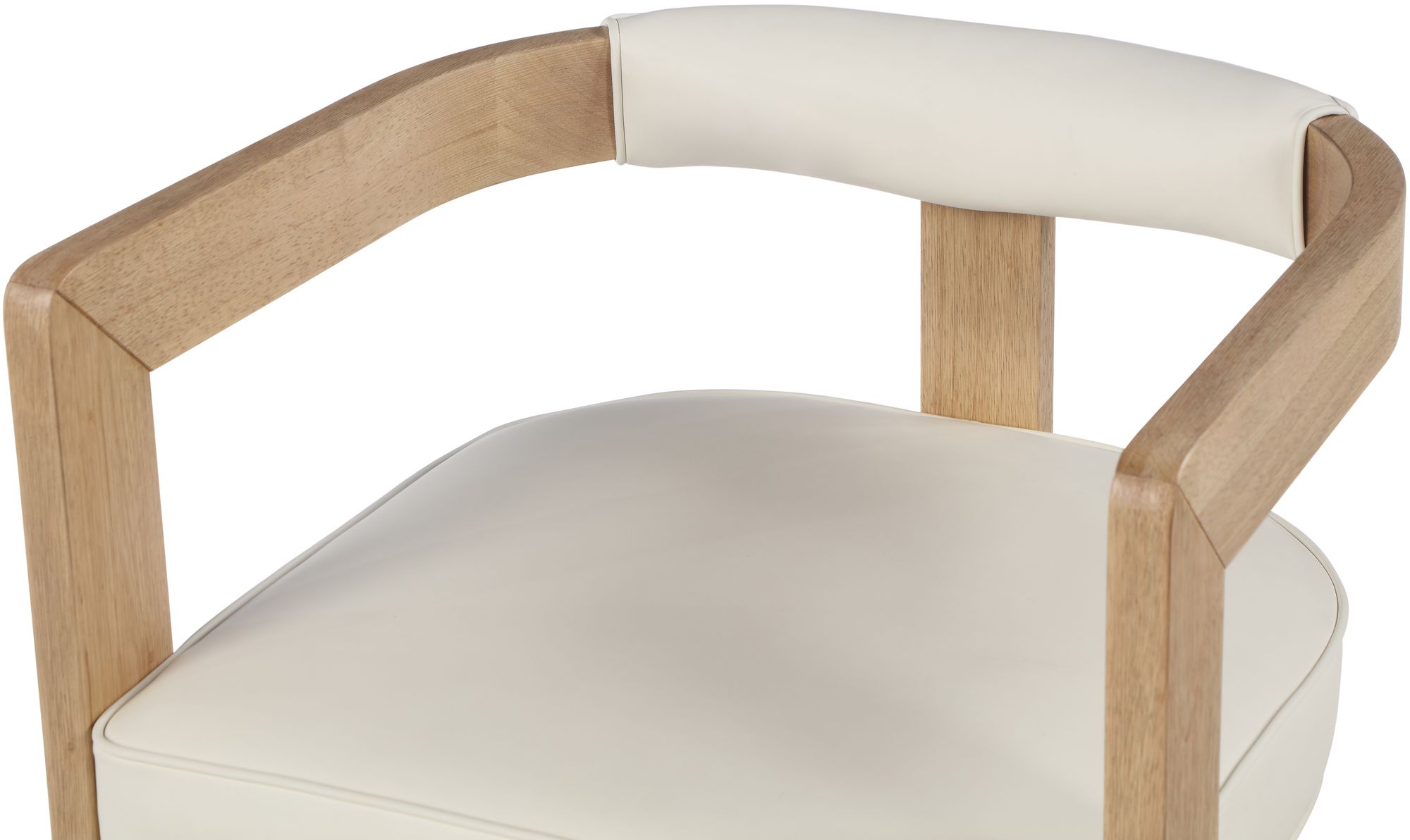 Manchester Faux Leather Dining Chair with Solid Wood Natural Frame