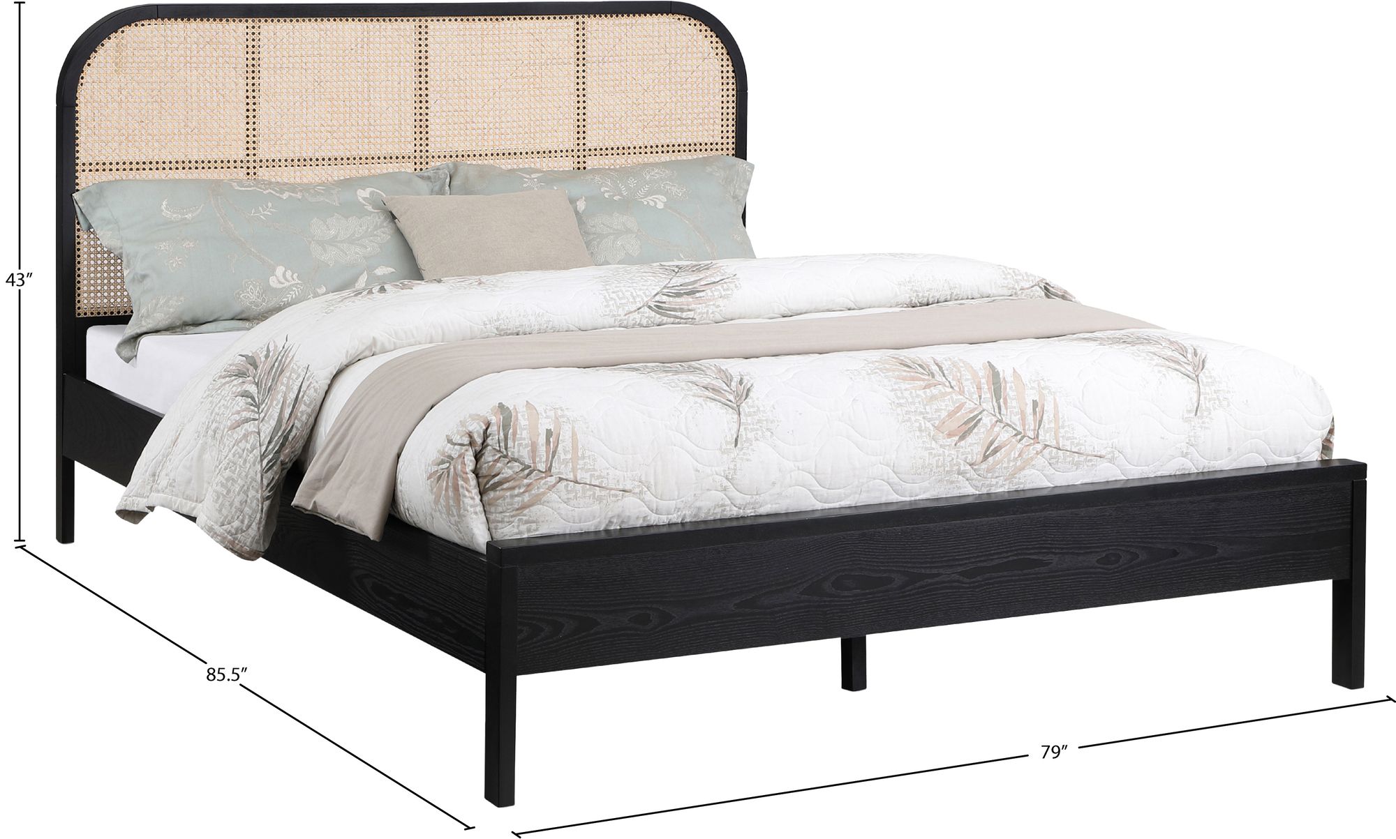 Siena Ash Wood King Size Bed
