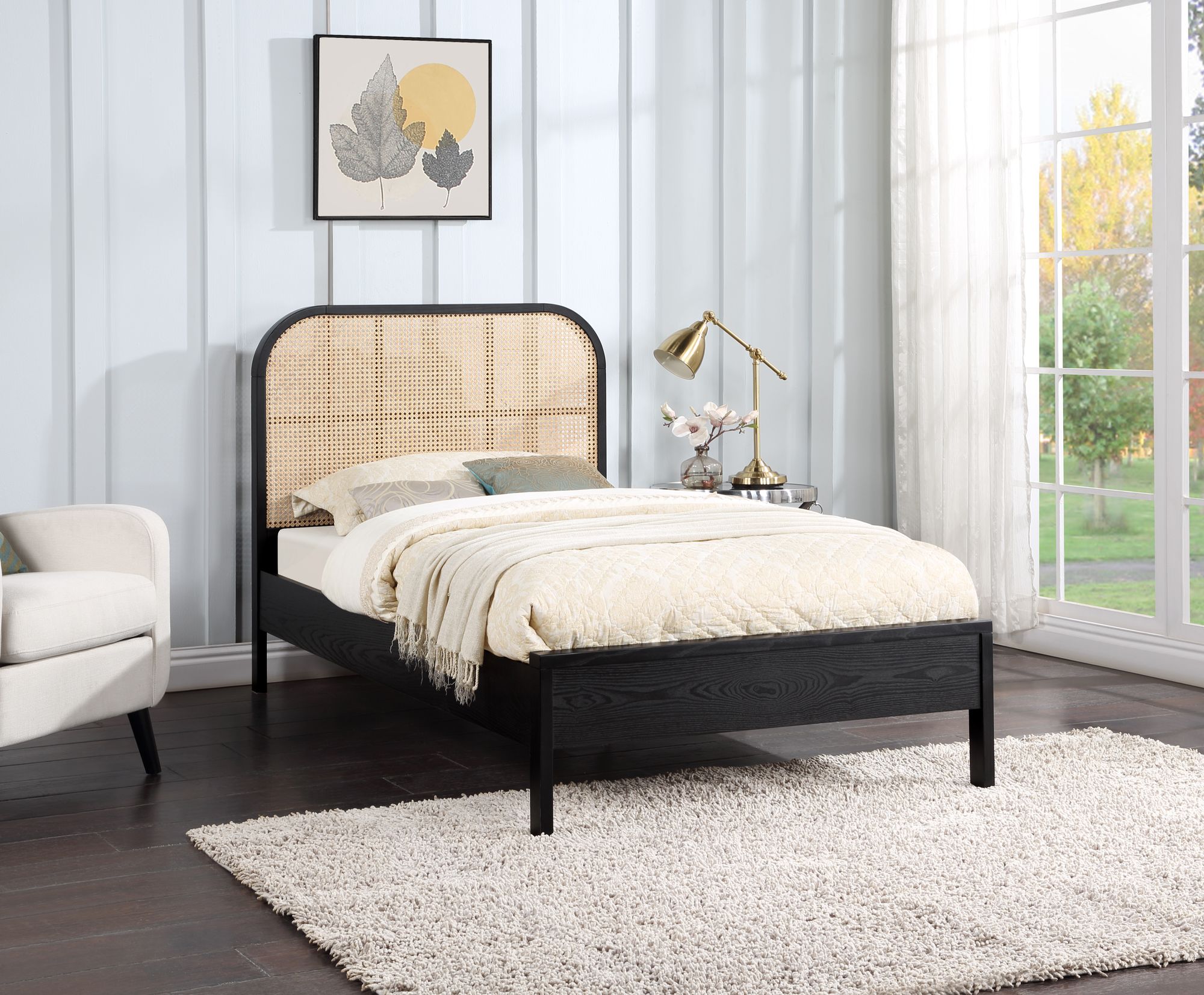 Siena Ash Wood Twin Size Bed