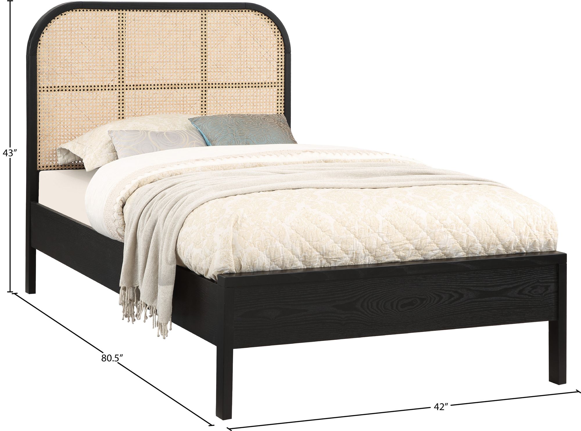 Siena Ash Wood Twin Size Bed
