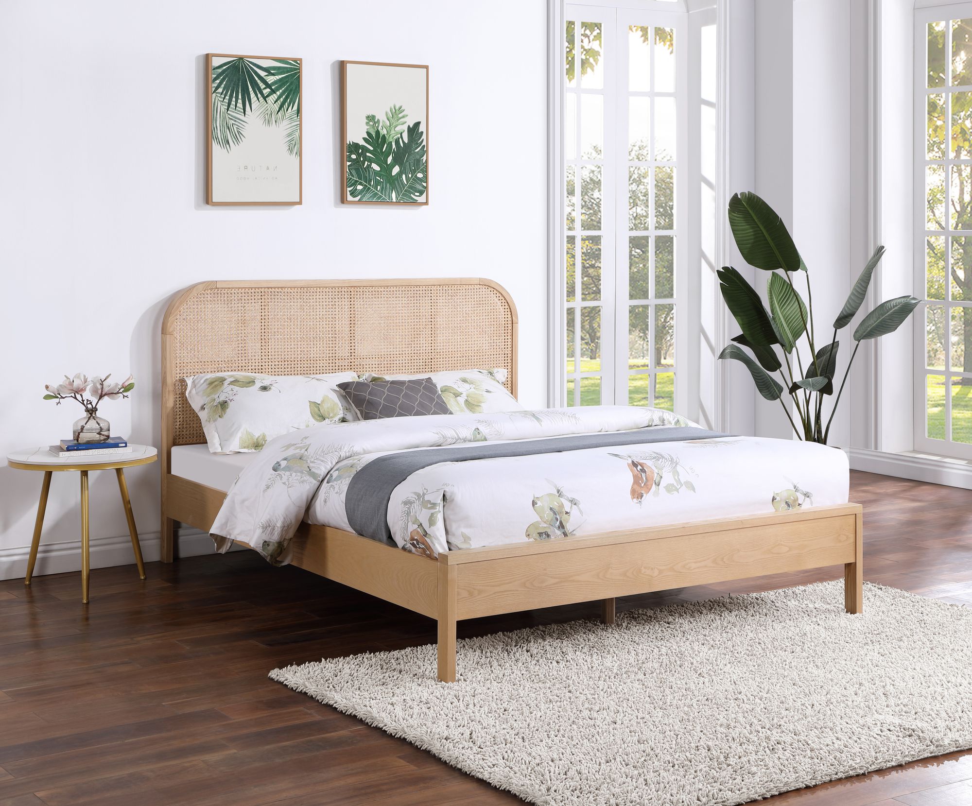 Siena Ash Wood King Size Bed