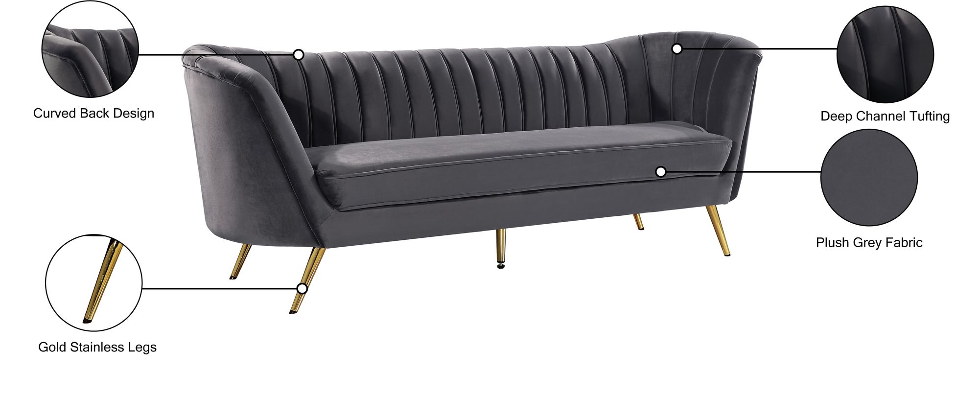 Margo Velvet Sofa