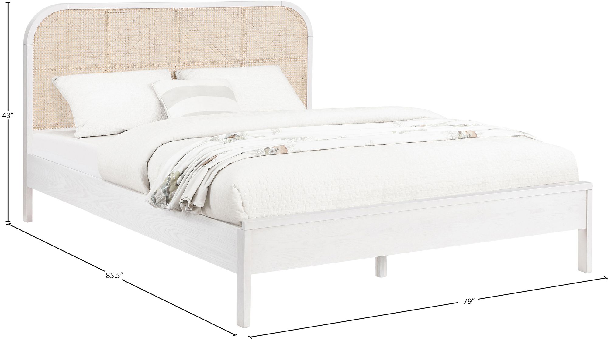 Siena Ash Wood King Size Bed