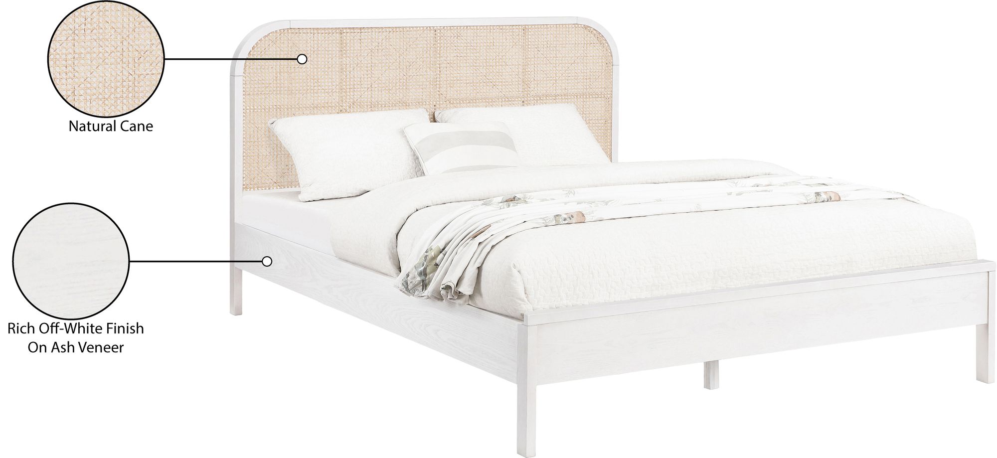 Siena Ash Wood Queen Size Bed
