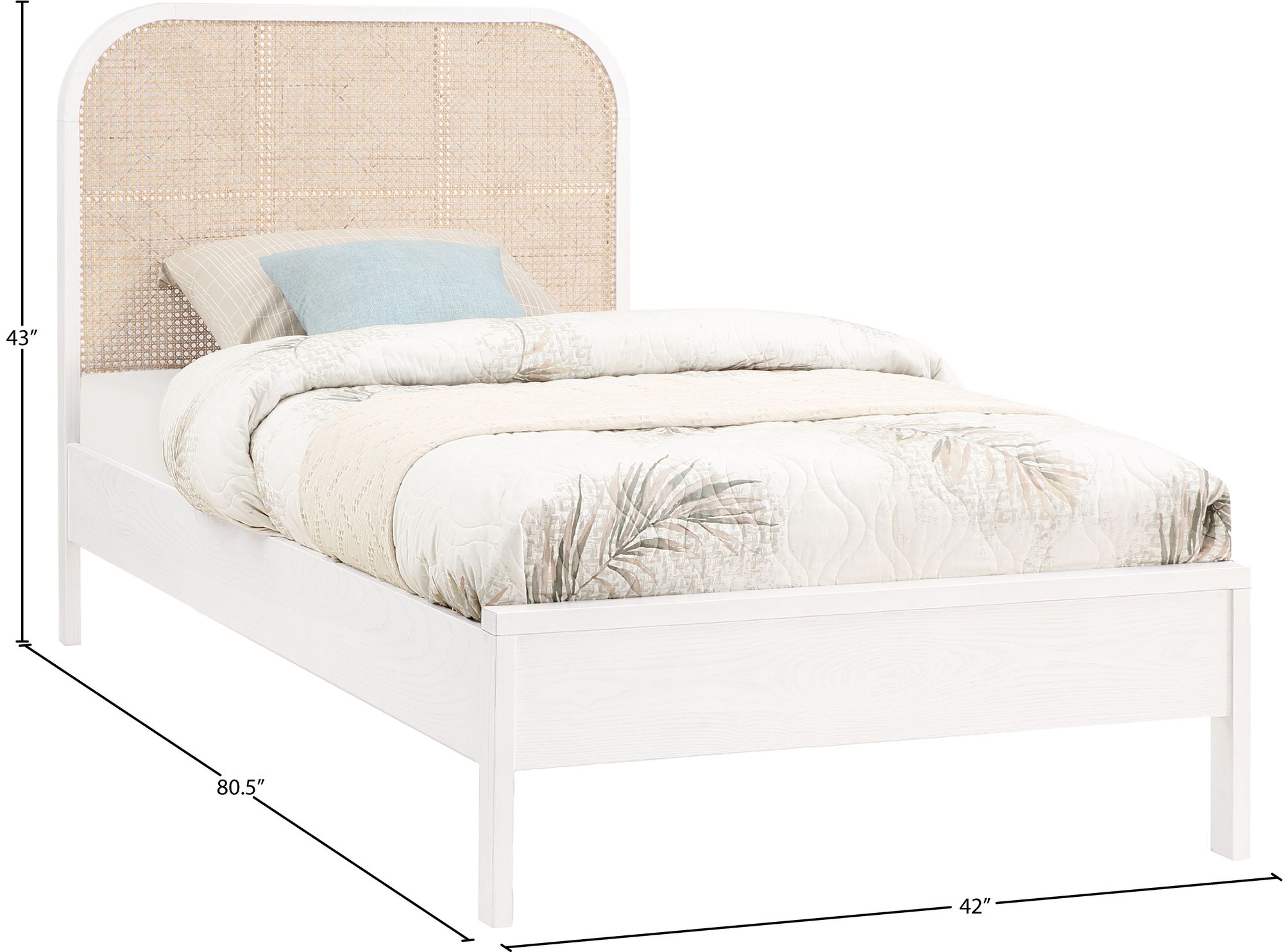 Siena Ash Wood Twin Size Bed