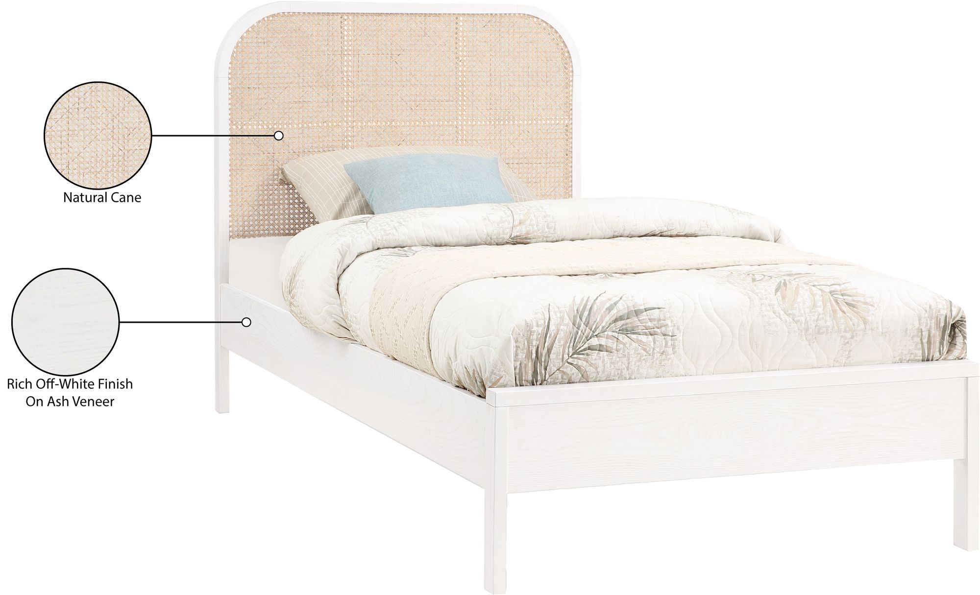 Siena Ash Wood Twin Size Bed