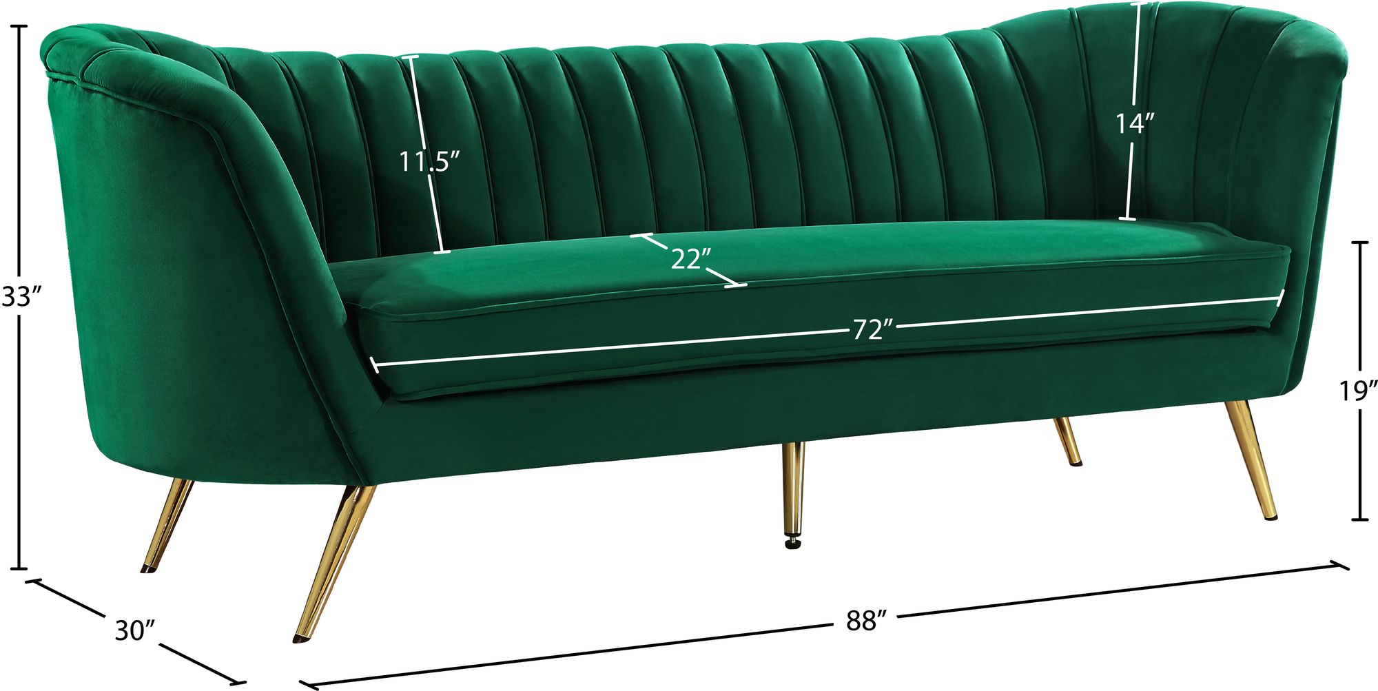 Margo Velvet Sofa