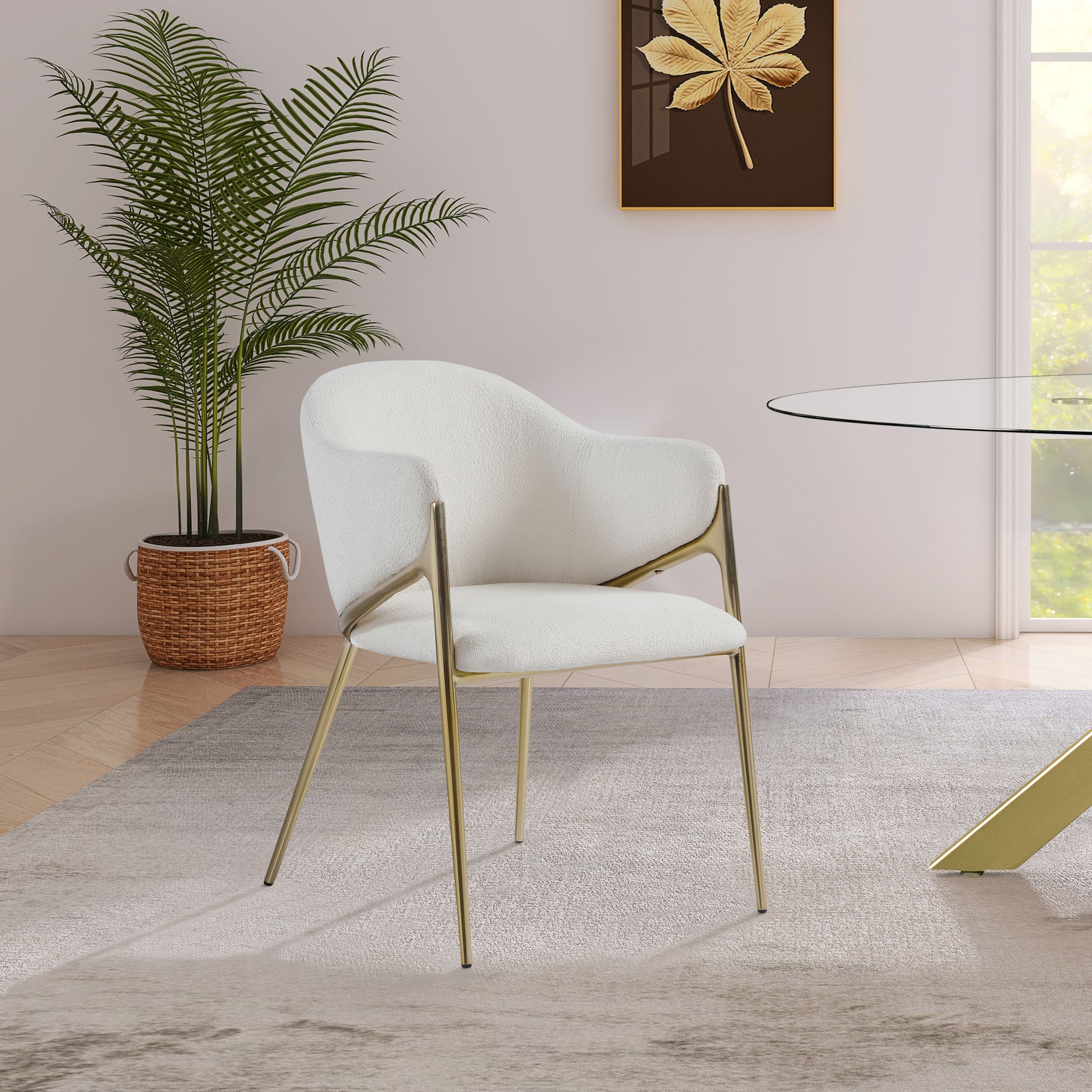 Nial Boucle Fabric Dining Chair