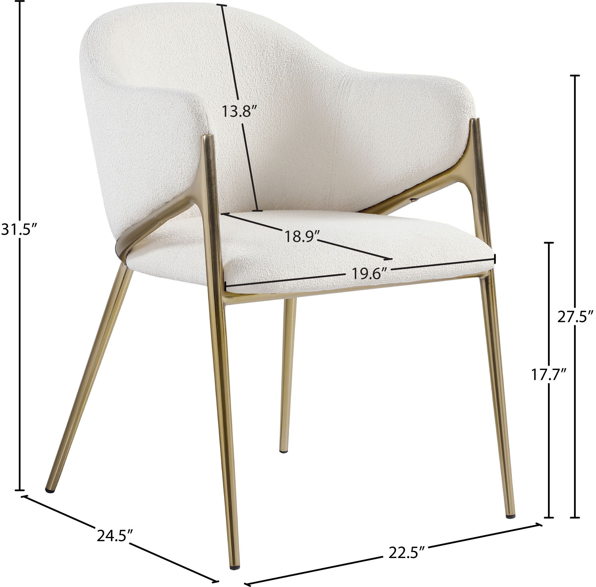 Nial Boucle Fabric Dining Chair