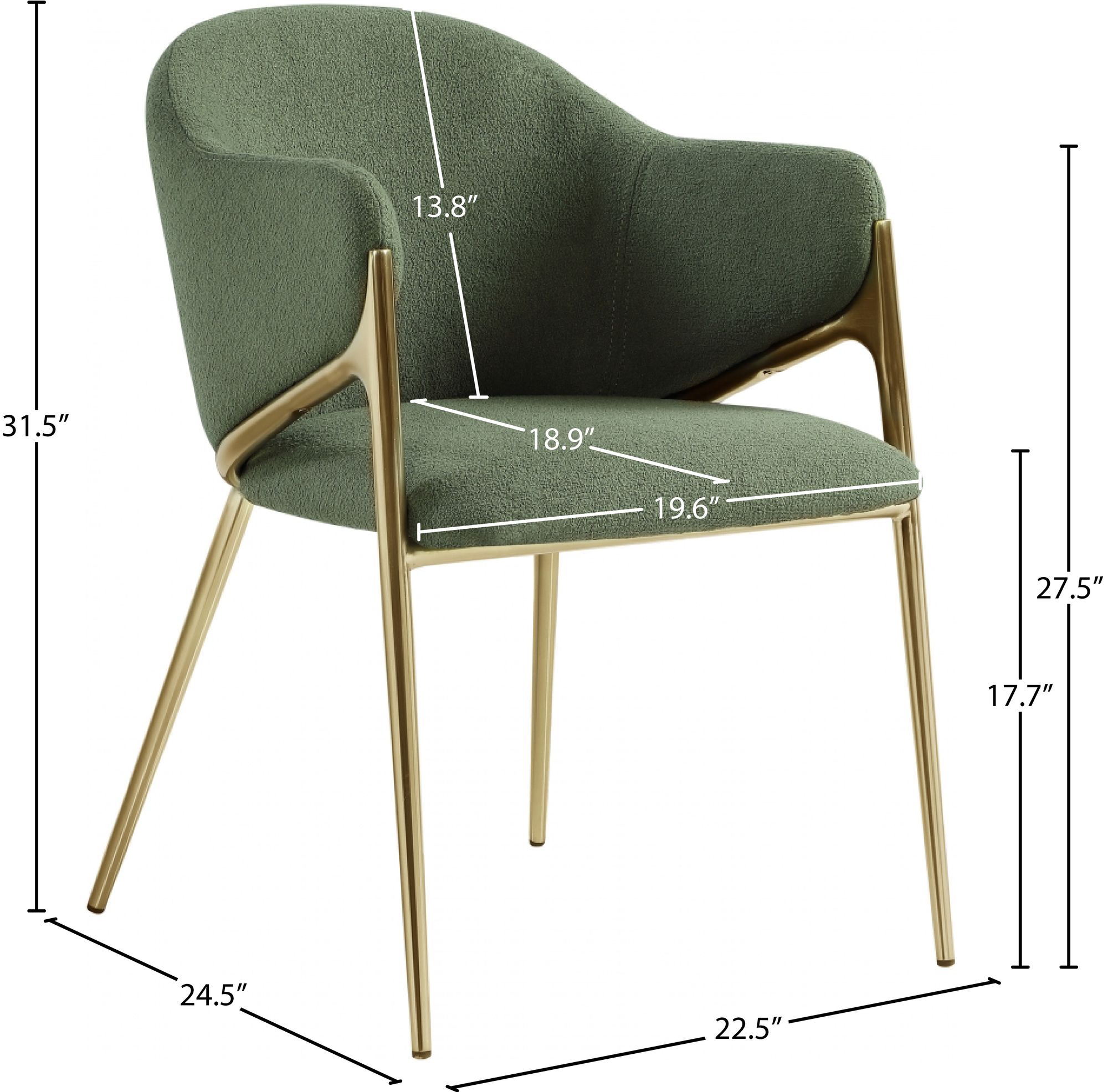 Nial Boucle Fabric Dining Chair