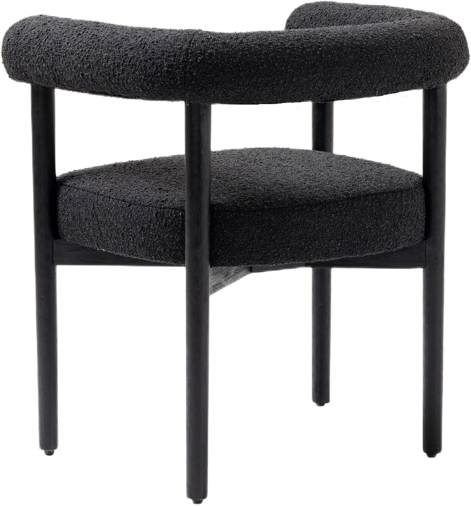 Hyatt Boucle Fabric Dining Chair with Solid Wood Frame