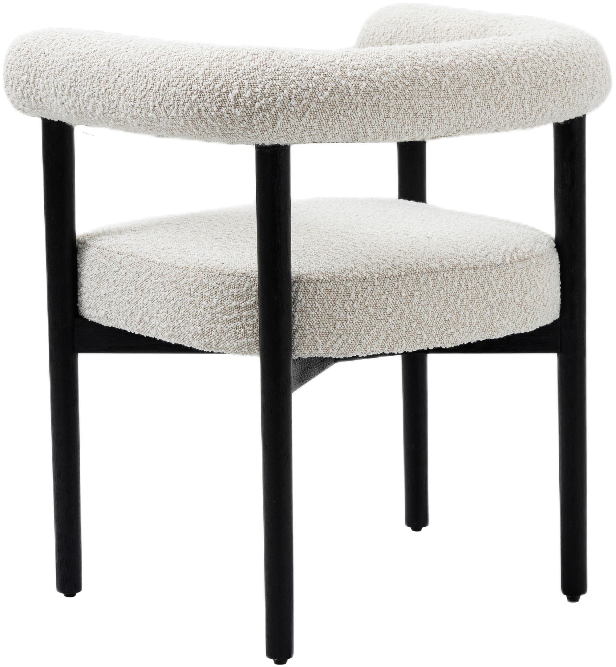 Hyatt Boucle Fabric Dining Chair with Solid Wood Frame
