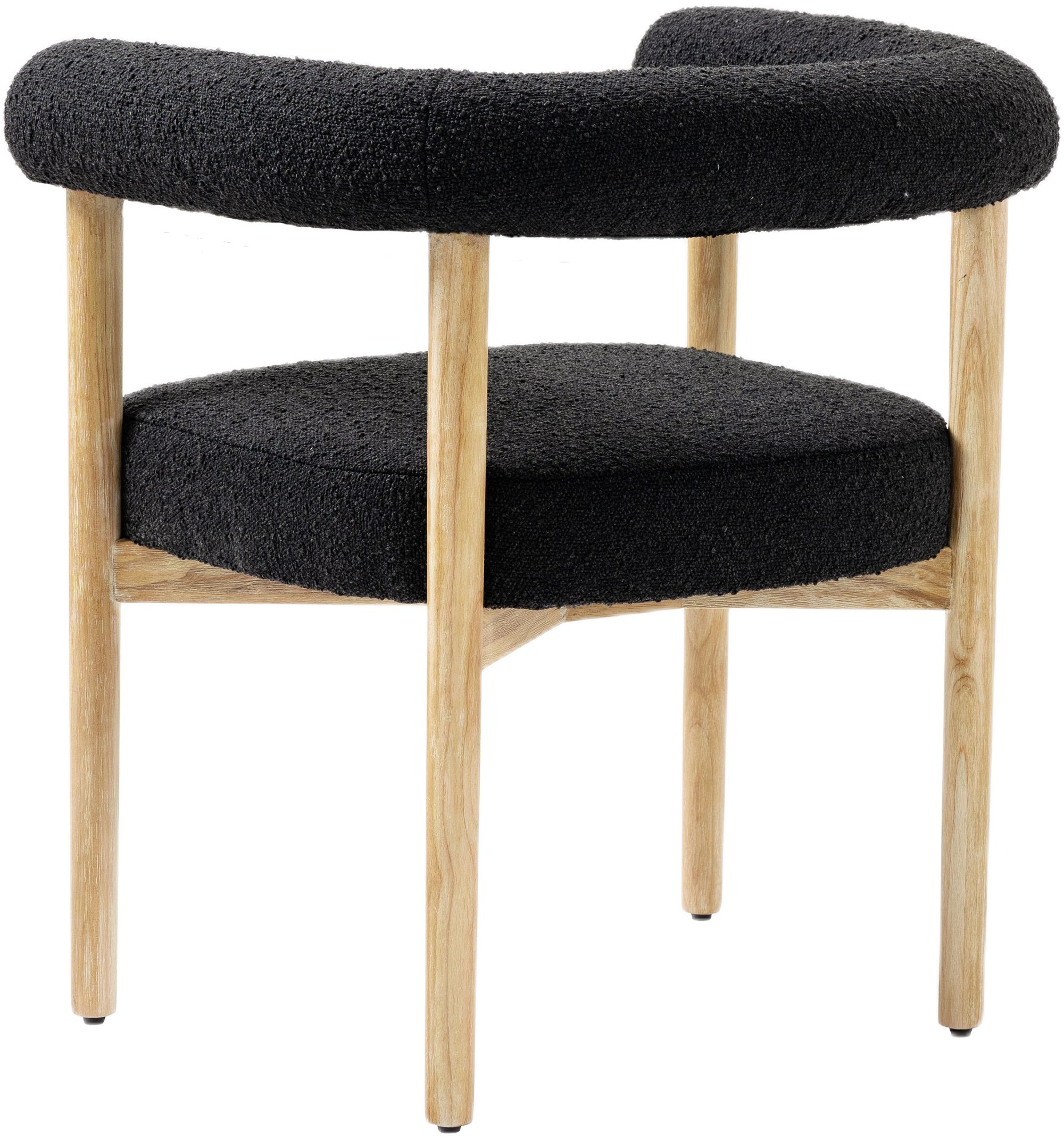 Hyatt Boucle Fabric Dining Chair with Solid Wood Frame