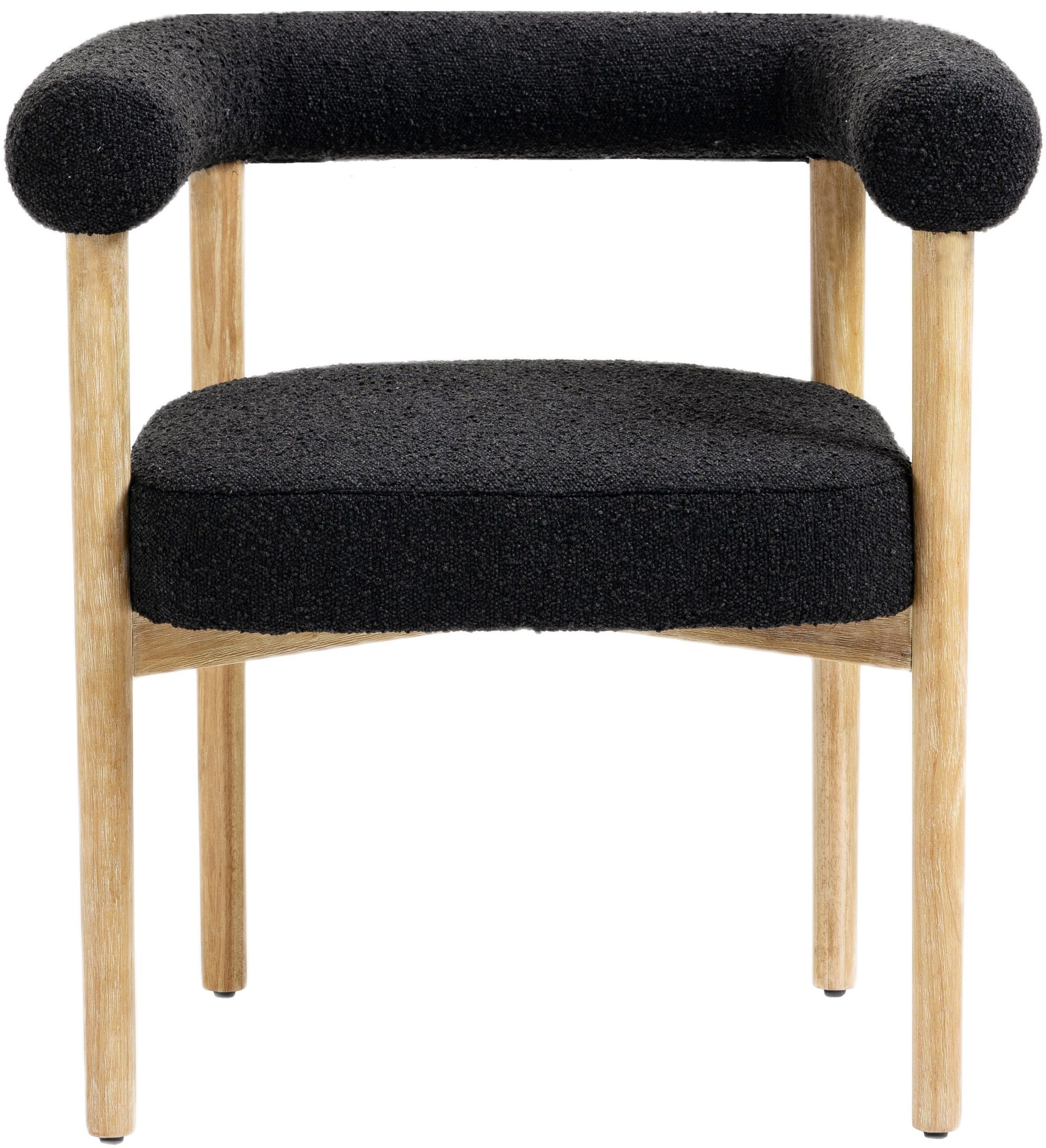 Hyatt Boucle Fabric Dining Chair with Solid Wood Frame