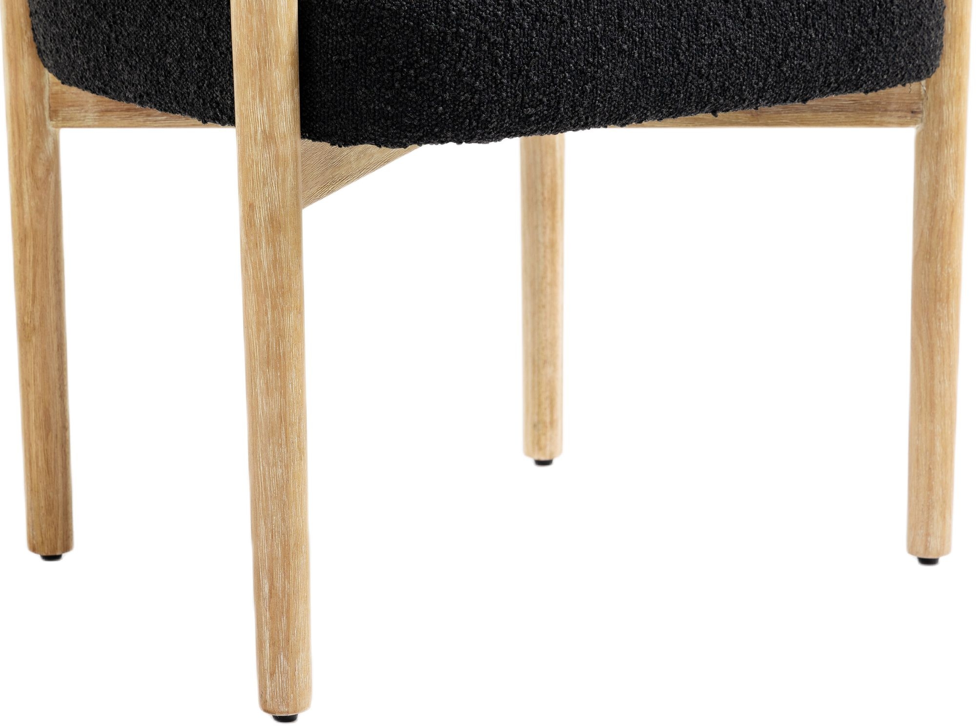 Hyatt Boucle Fabric Dining Chair with Solid Wood Frame