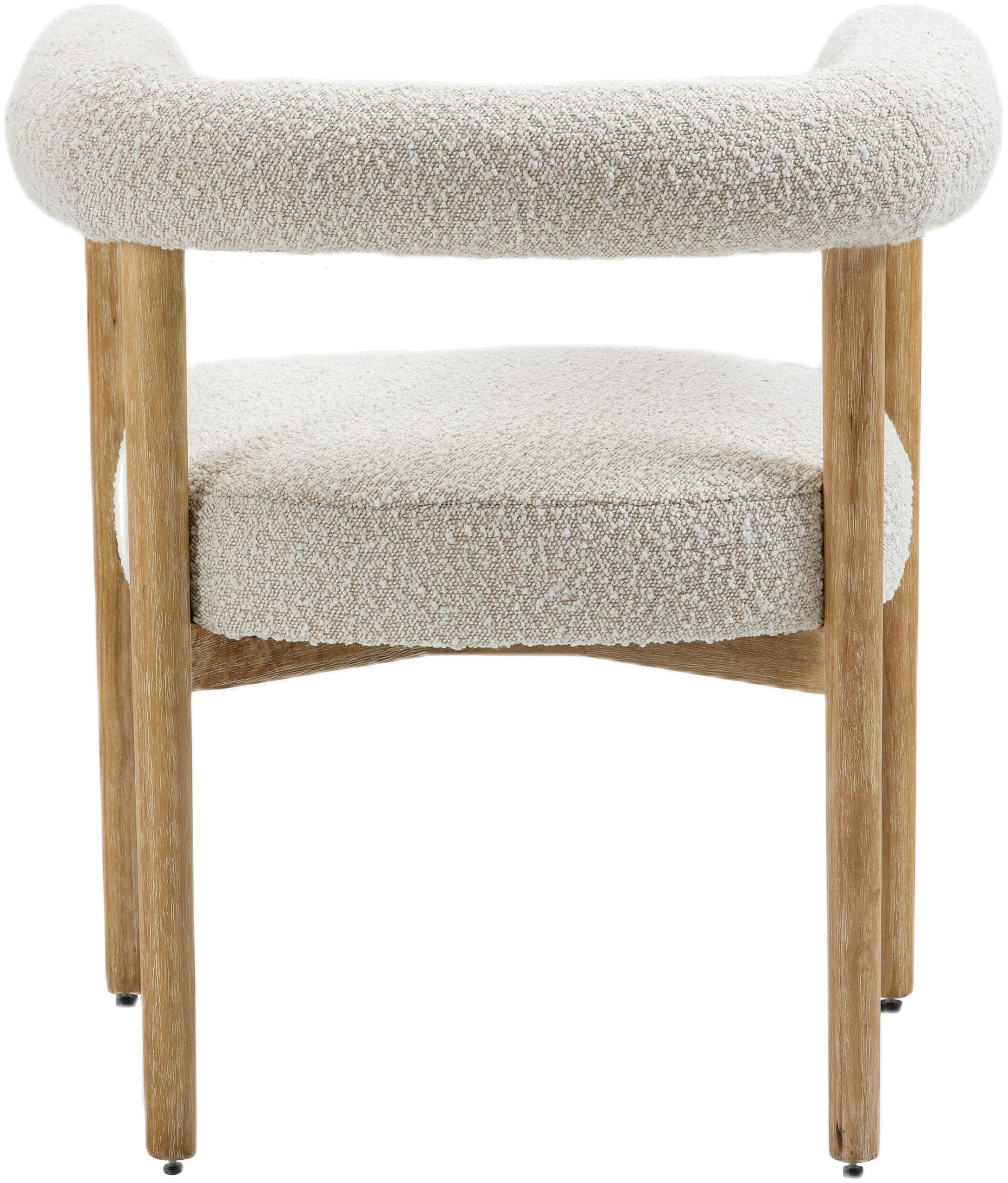 Hyatt Boucle Fabric Dining Chair with Solid Wood Frame