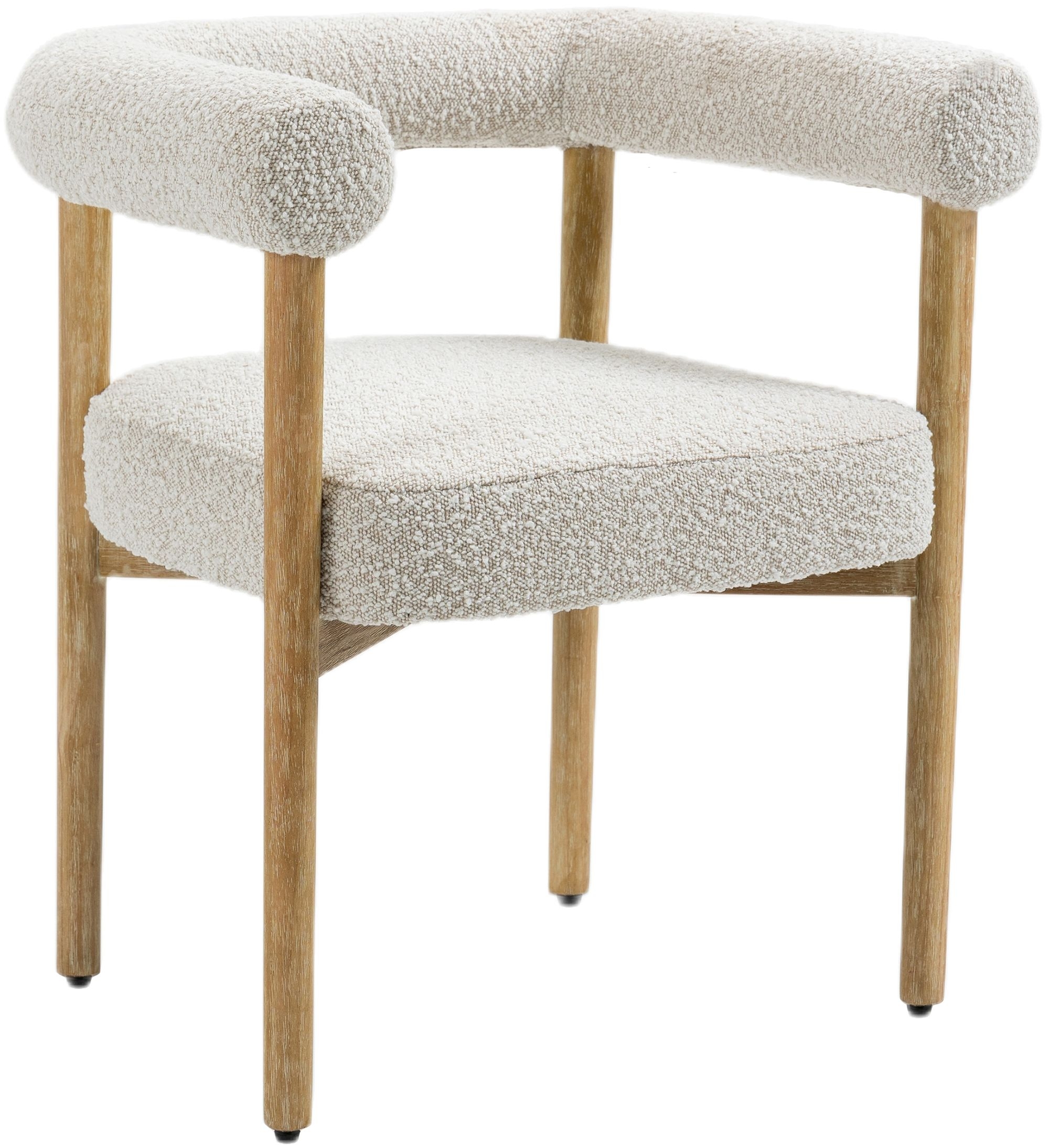 Hyatt Boucle Fabric Dining Chair with Solid Wood Frame