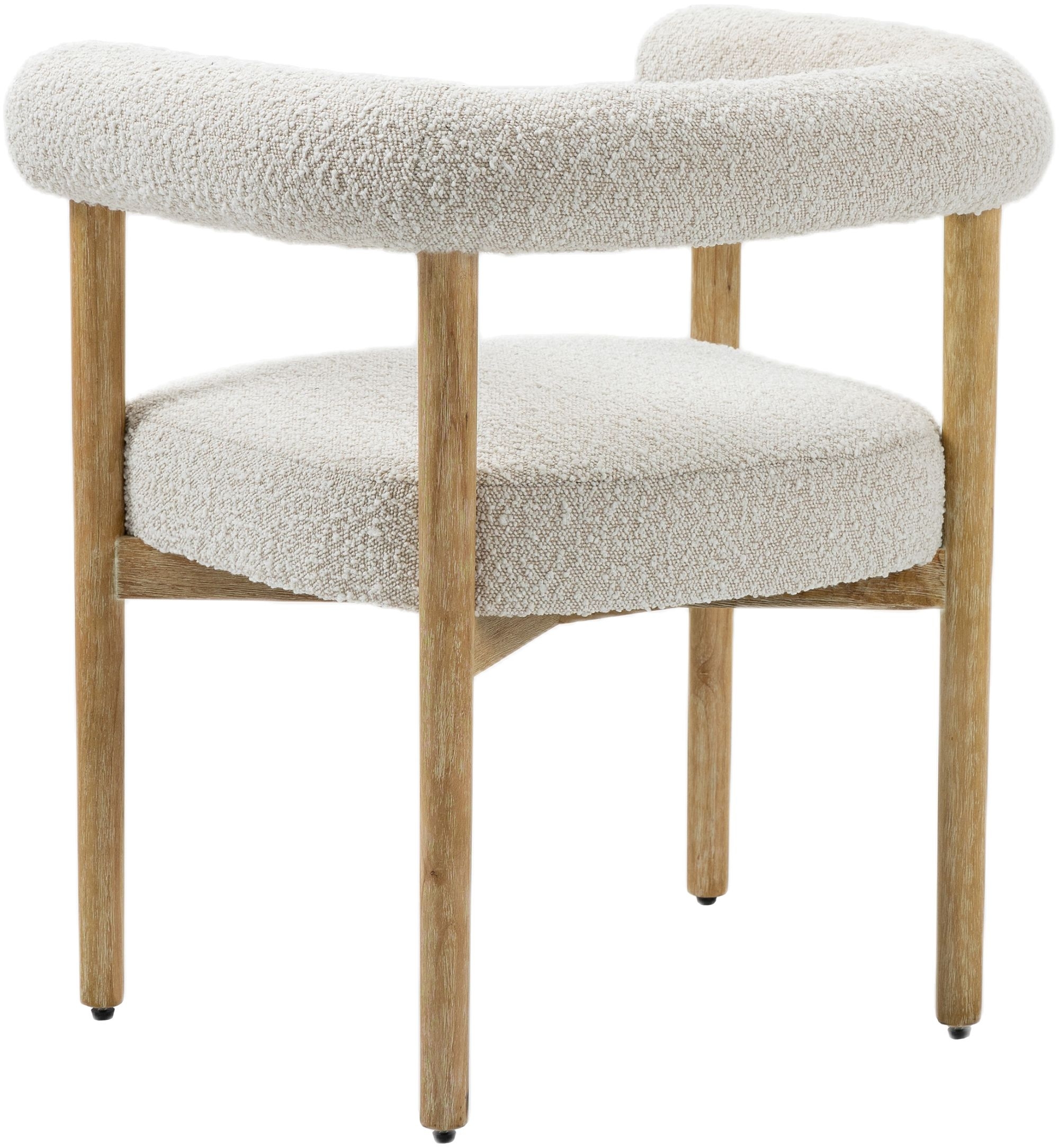 Hyatt Boucle Fabric Dining Chair with Solid Wood Frame