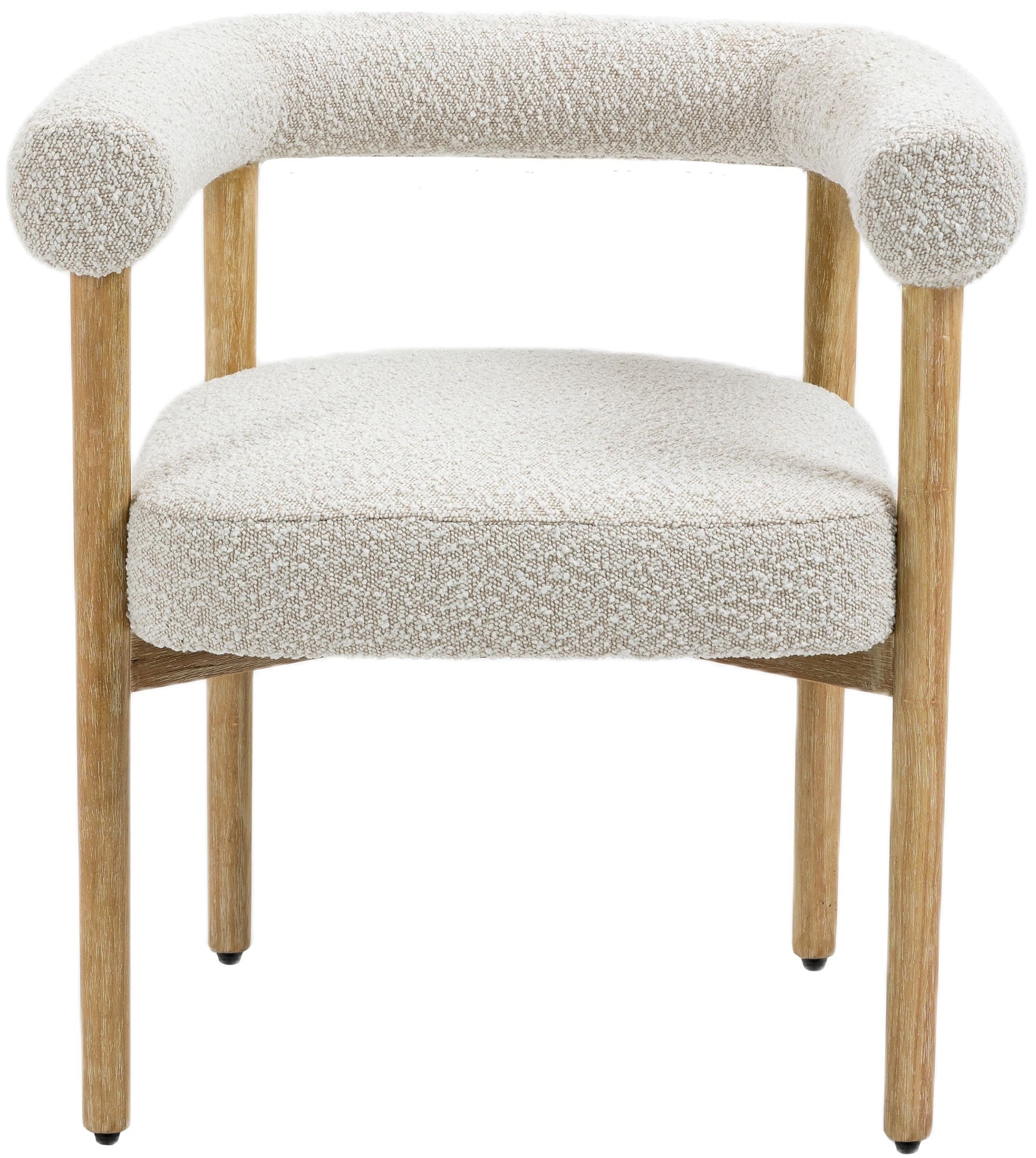 Hyatt Boucle Fabric Dining Chair with Solid Wood Frame