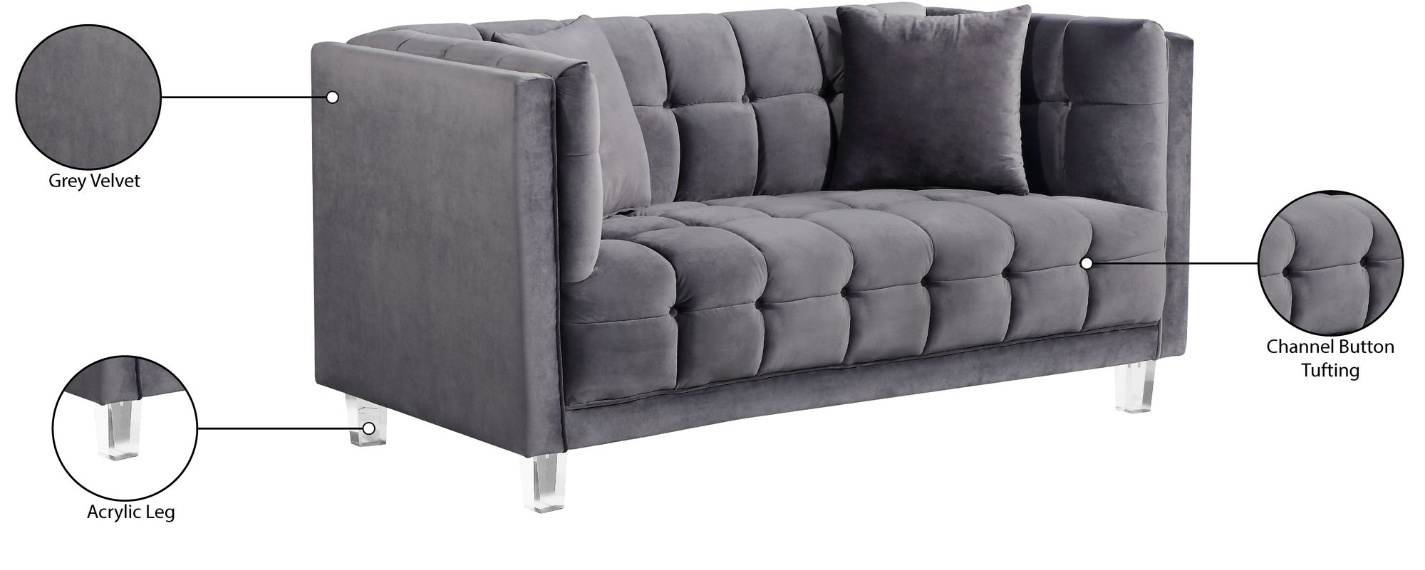 Mariel Velvet Loveseat