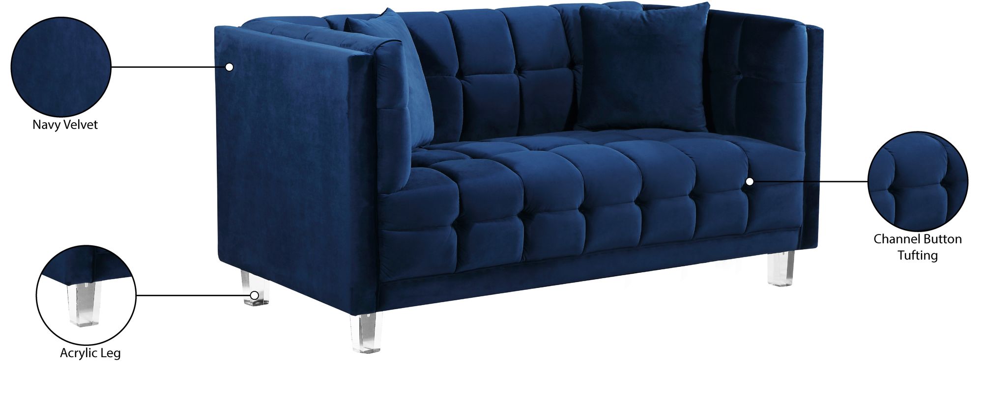 Mariel Velvet Loveseat