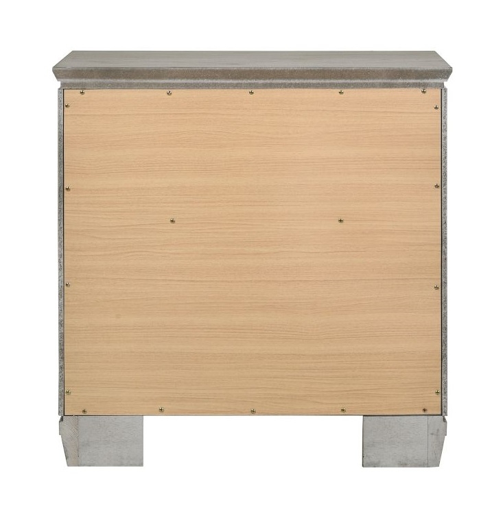 Antares Fabric/Wood Panel Bedroom Set w/LED Headboard