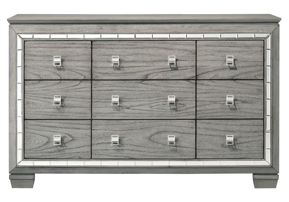 Antares Wood/Mirror Dresser w/9 Drawers
